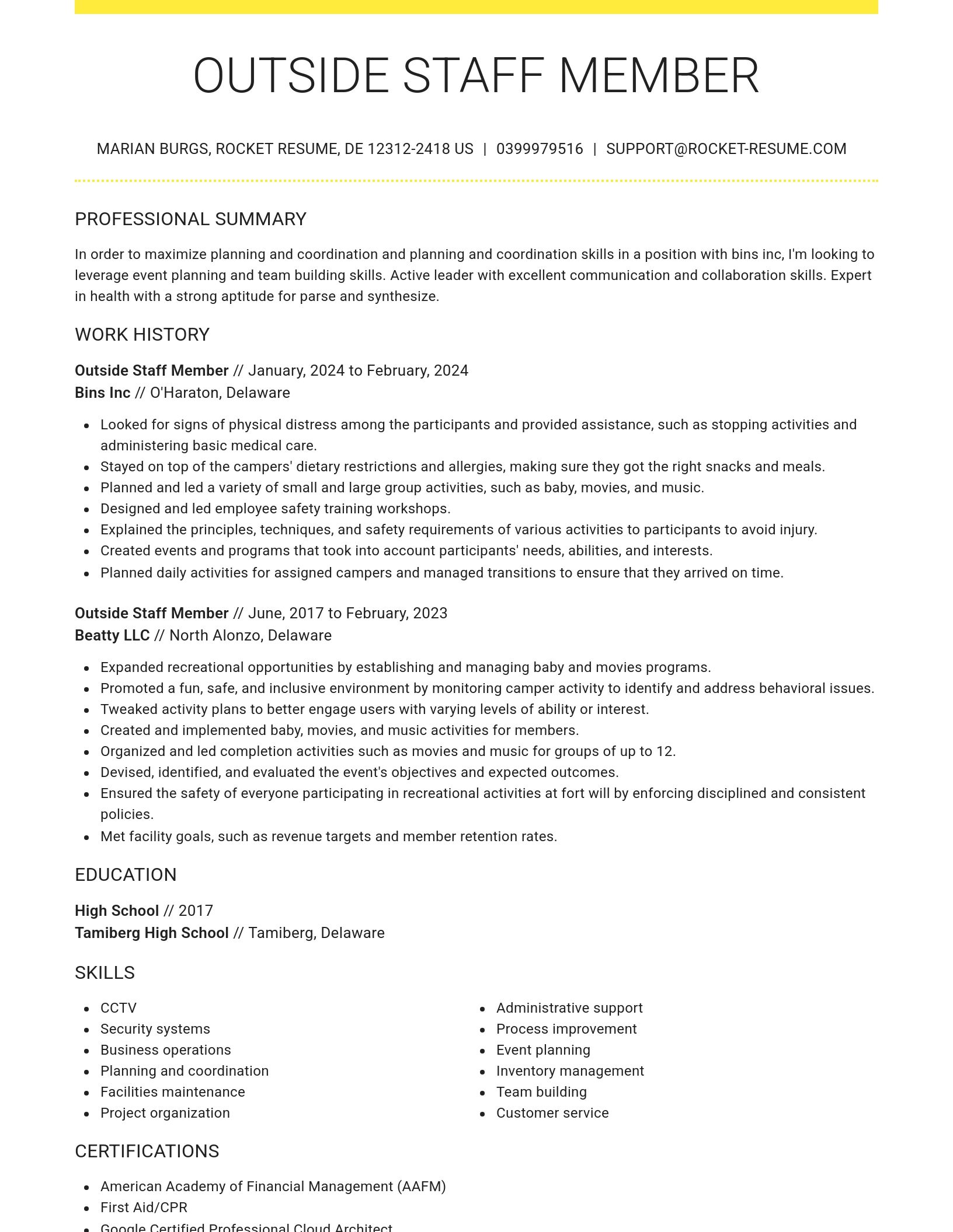 Grand resume template