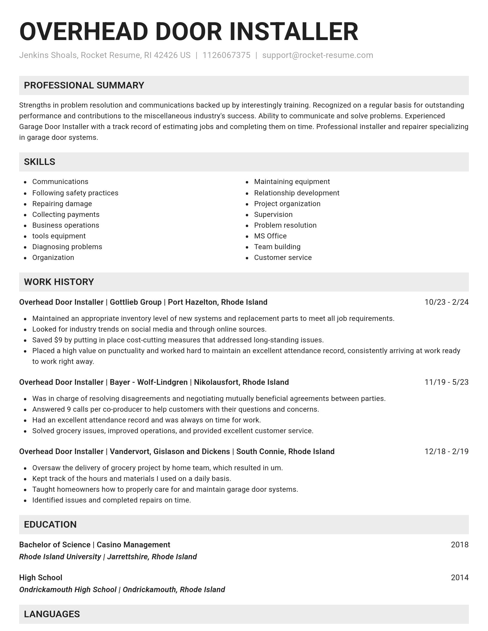 Genius resume template