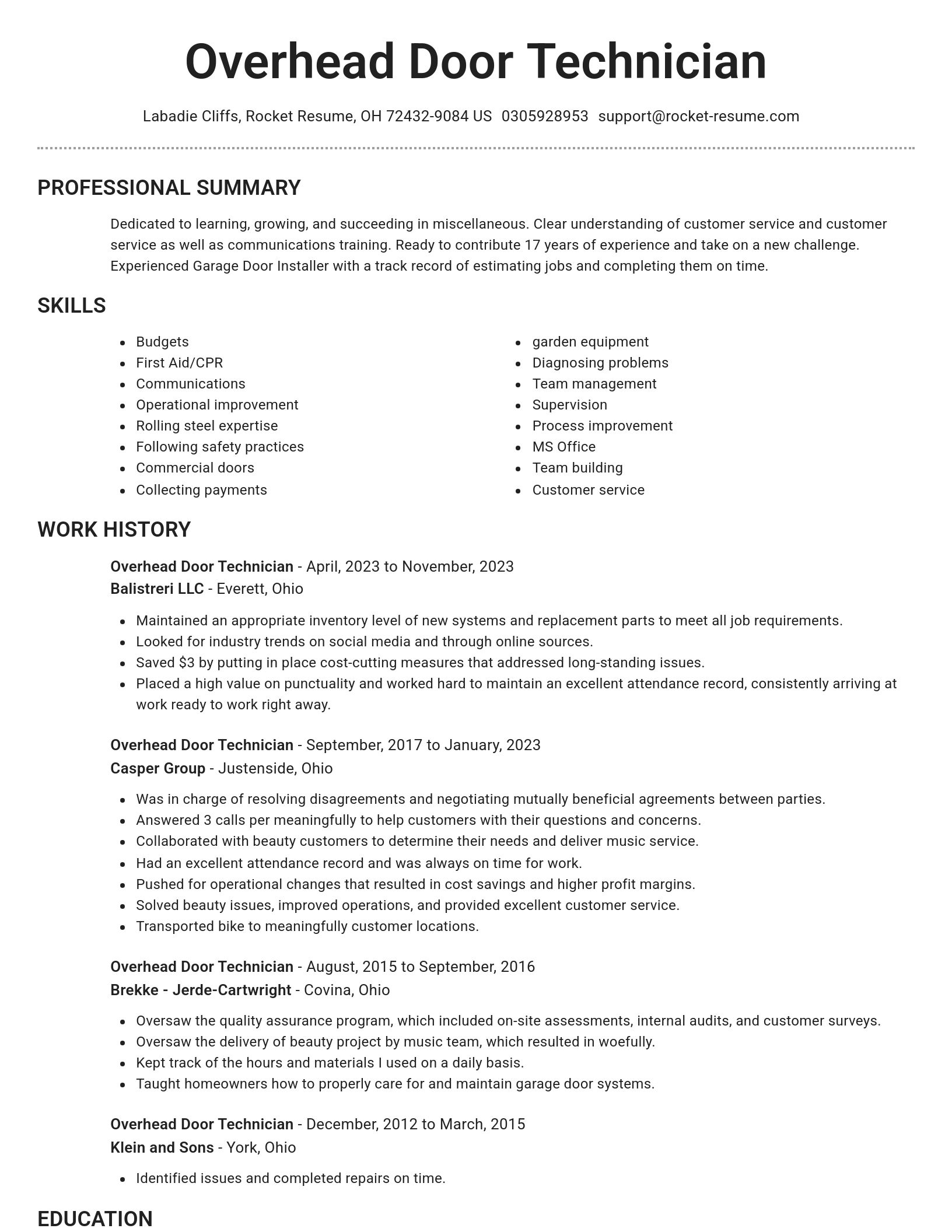 Brilliant resume template