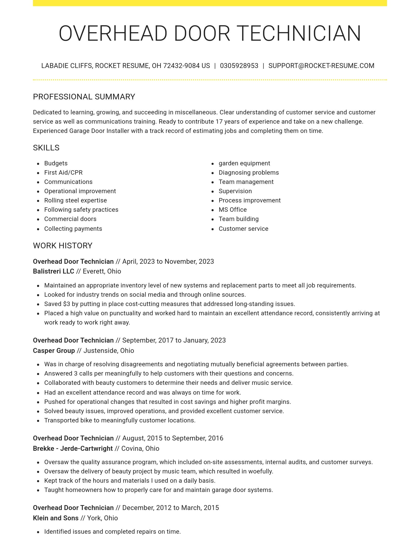 Grand resume template
