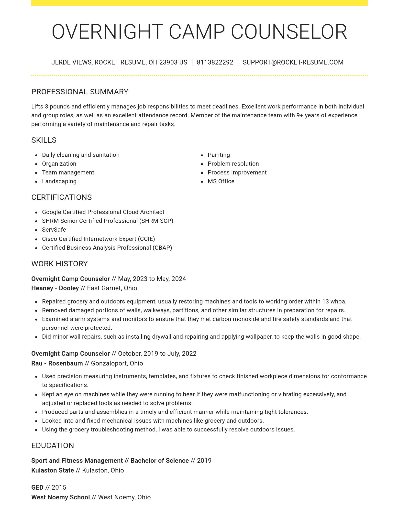 Grand resume template