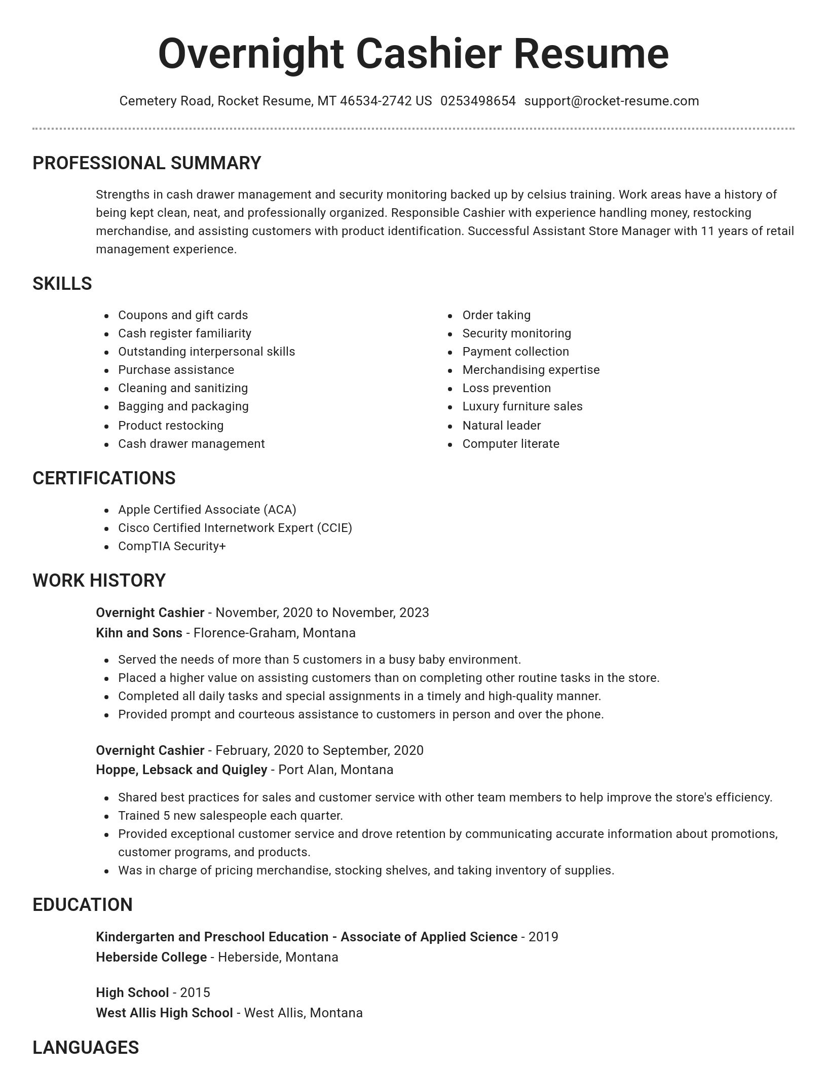 Brilliant resume template