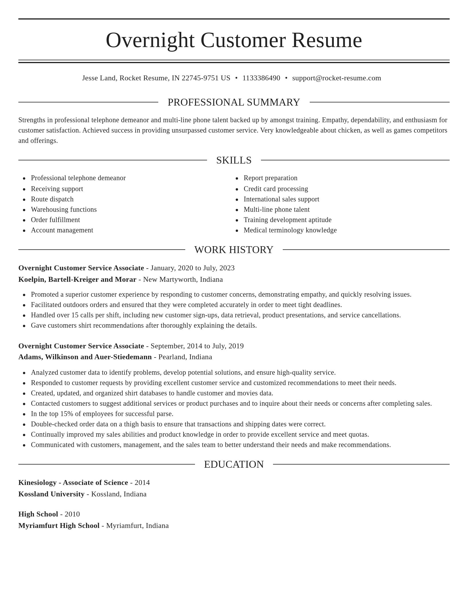 Elegant resume template