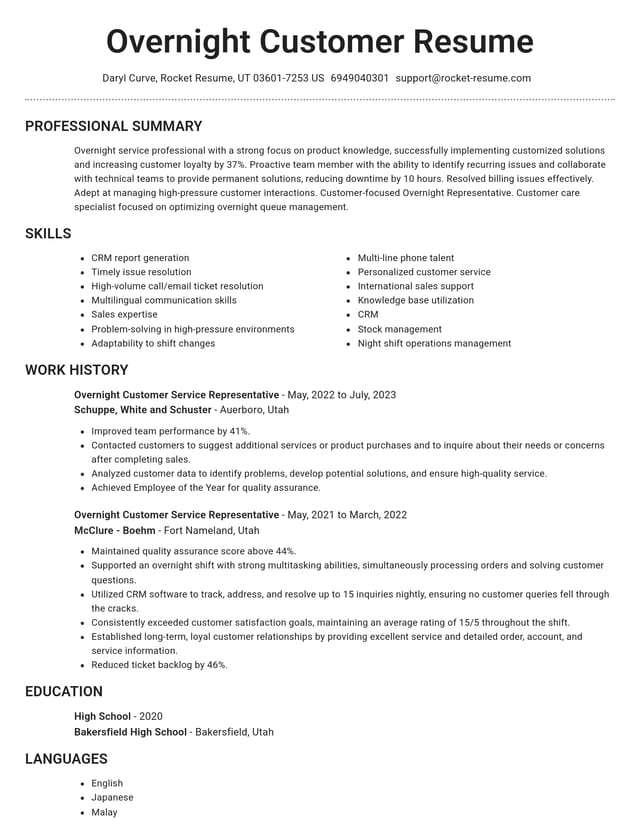 Brilliant resume template