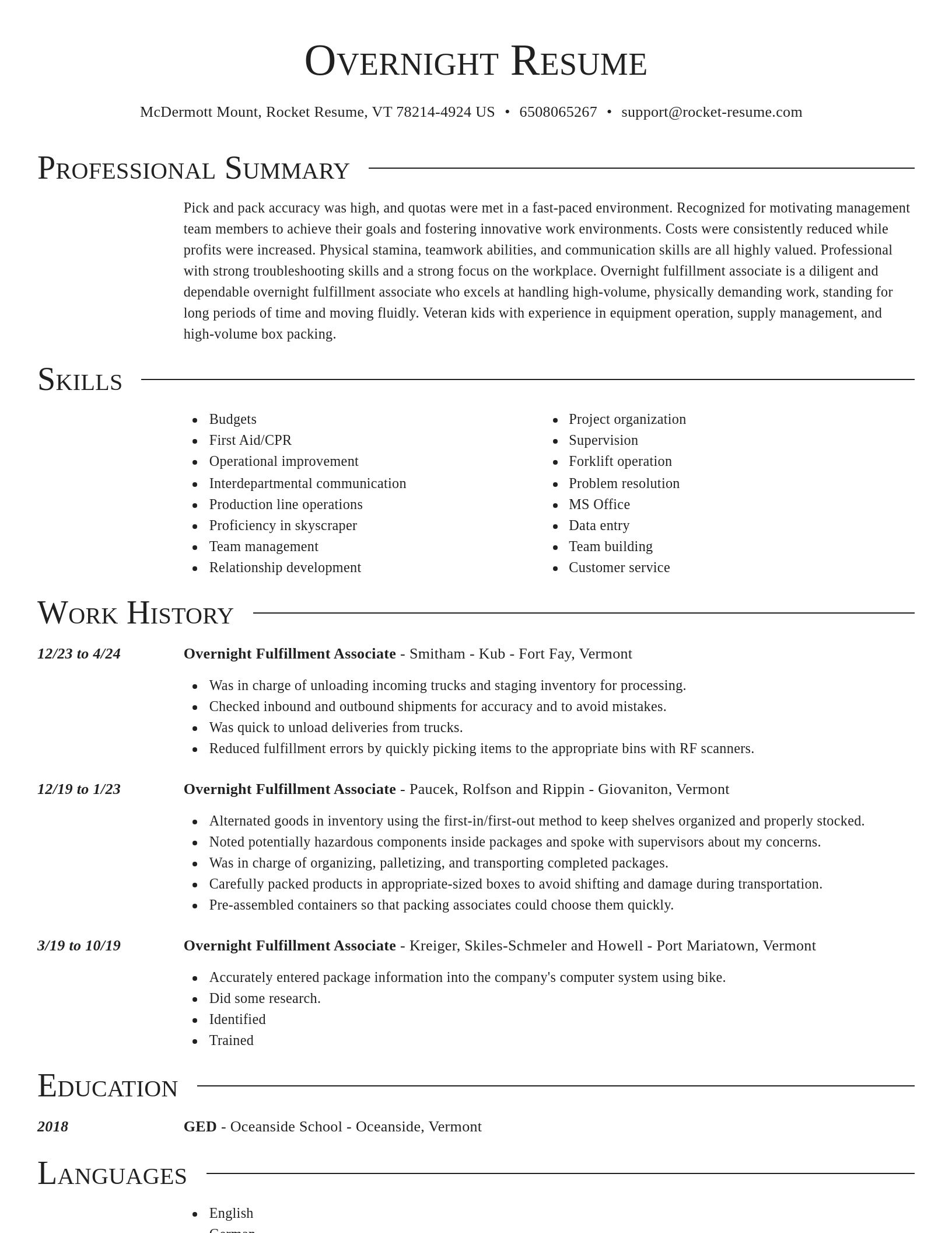 Director resume template