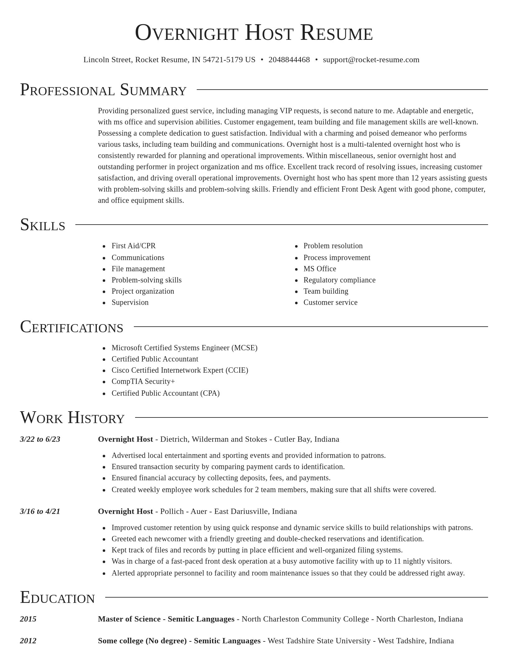 Director resume template