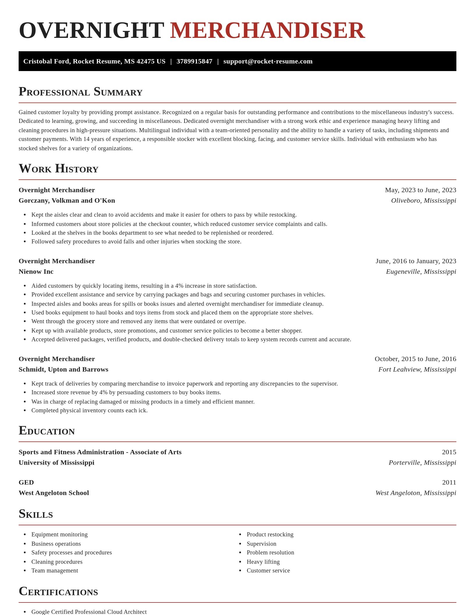 Exquisite resume template