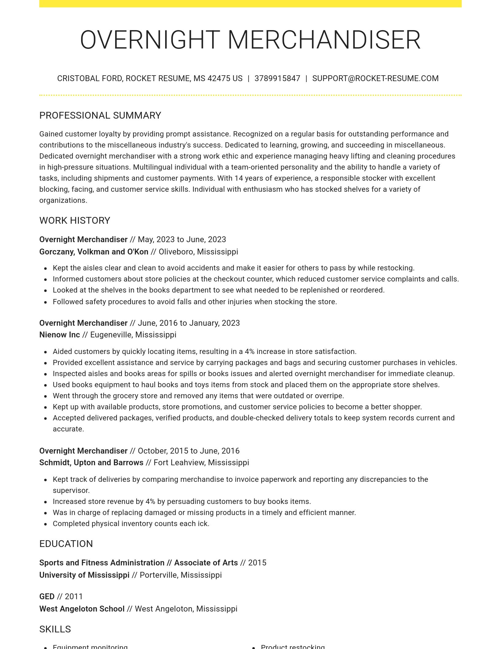 Grand resume template
