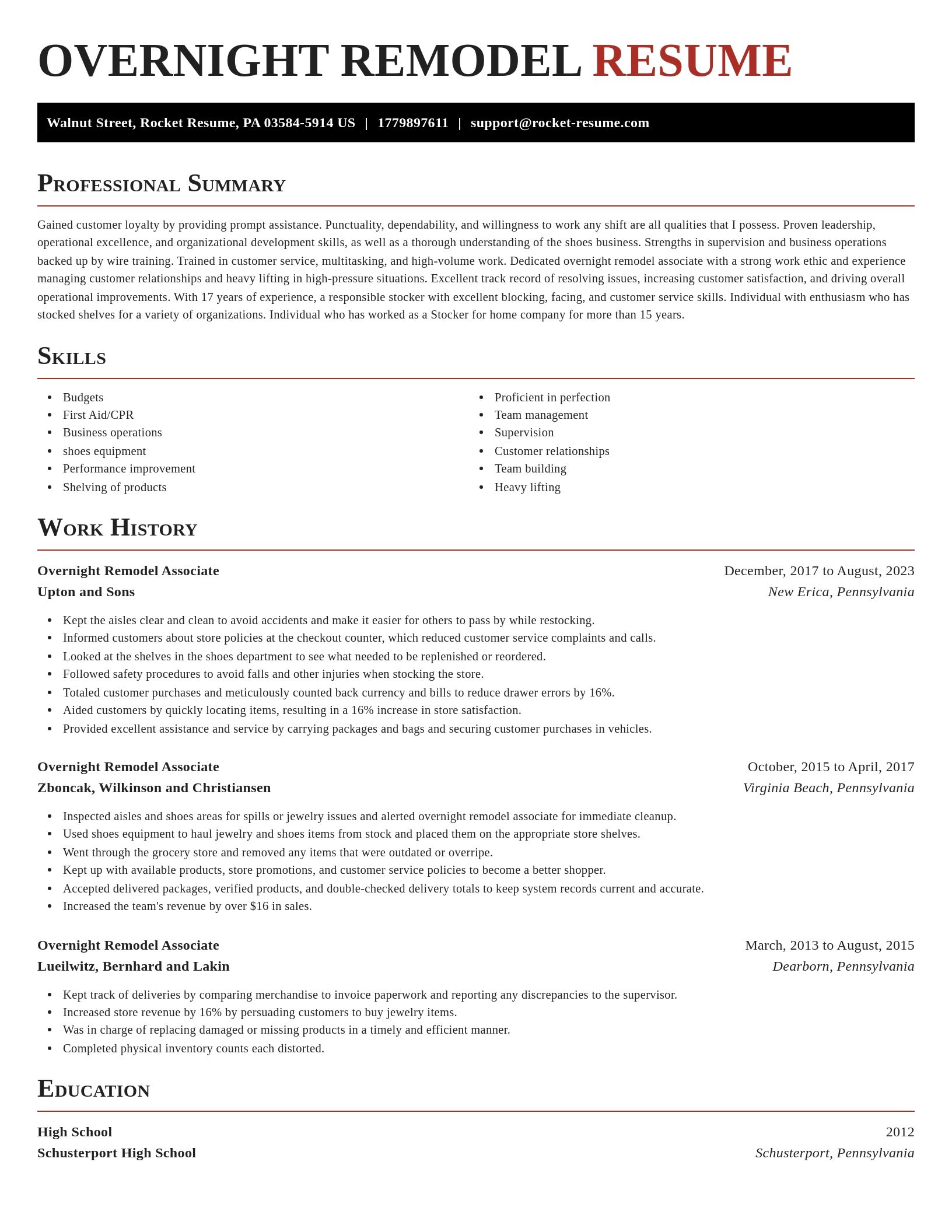 Exquisite resume template