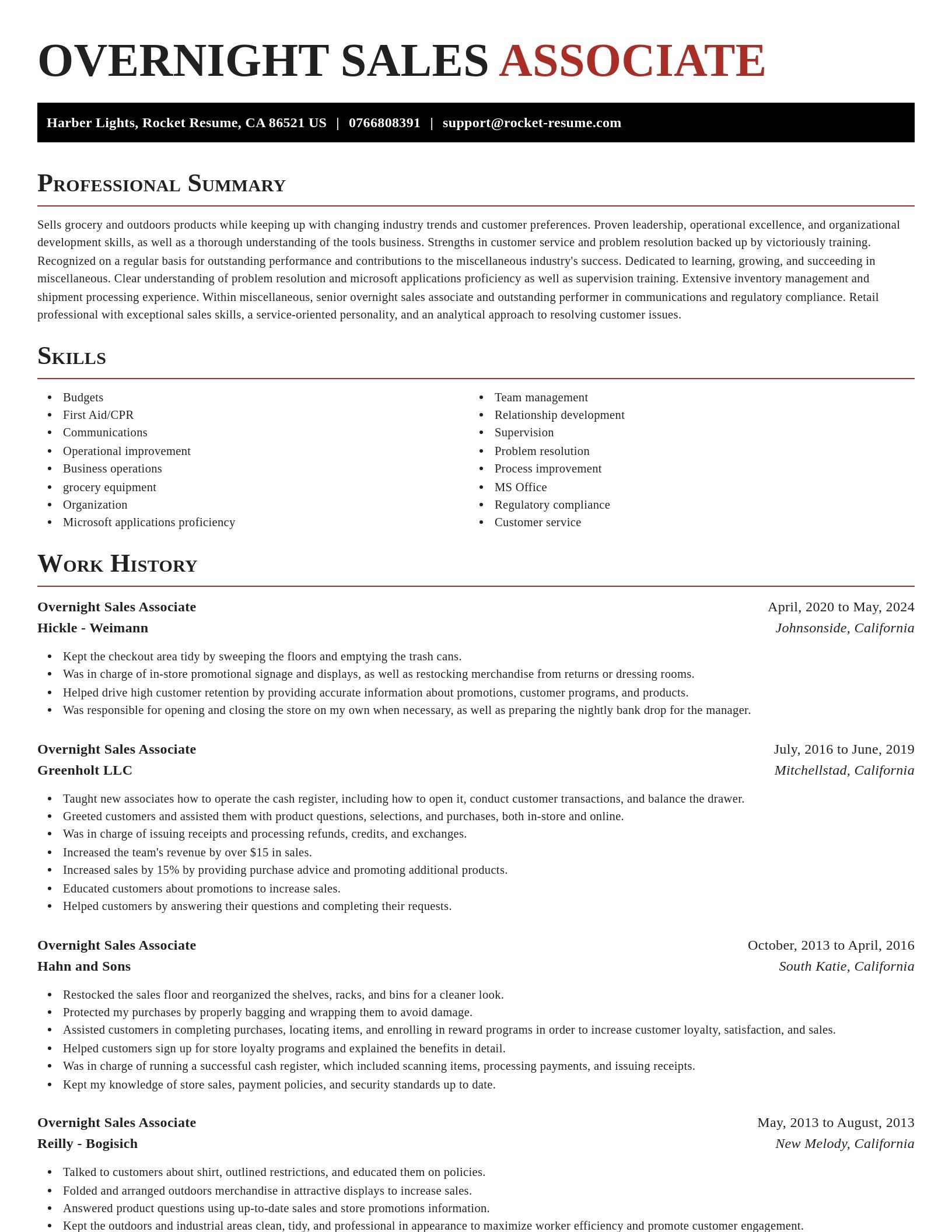 Exquisite resume template