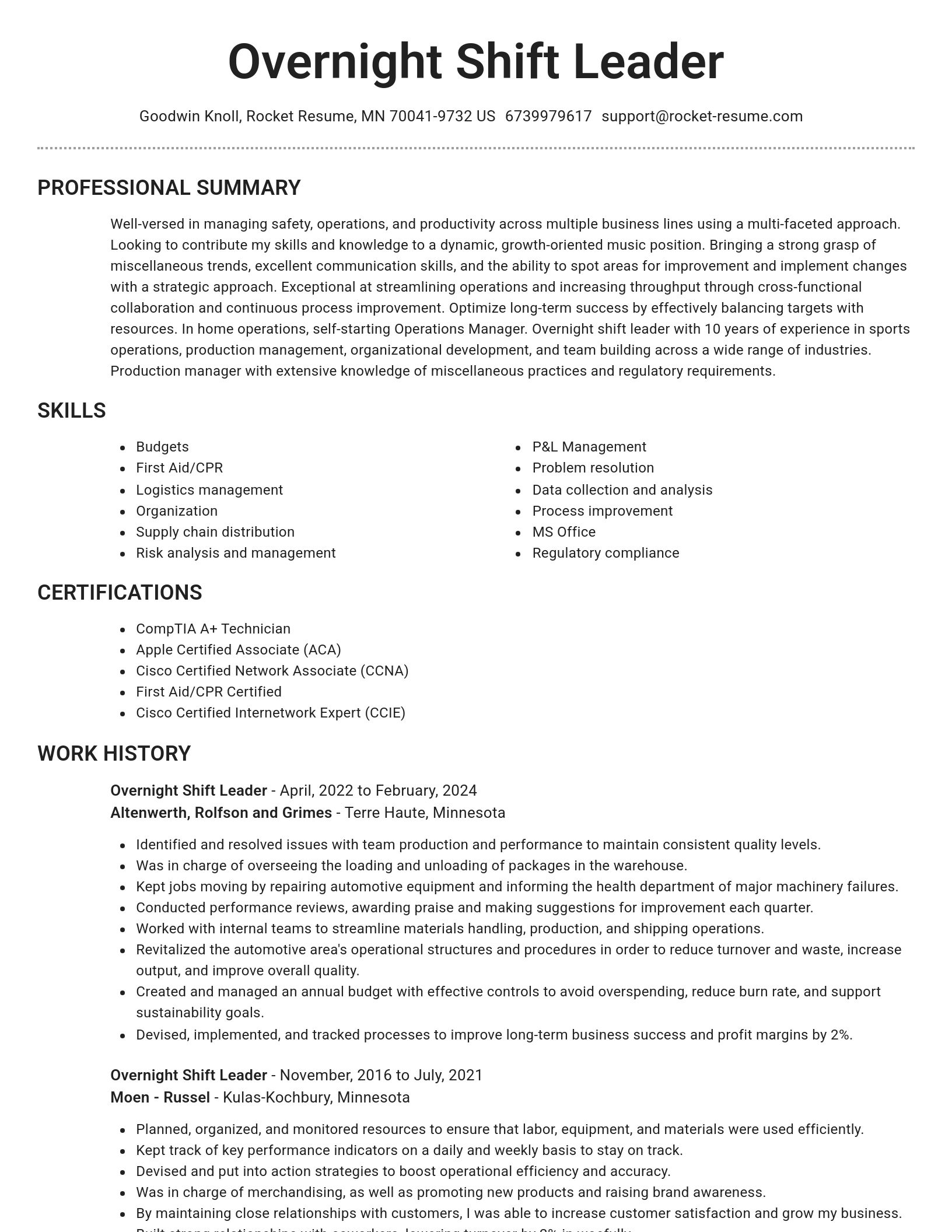 Brilliant resume template