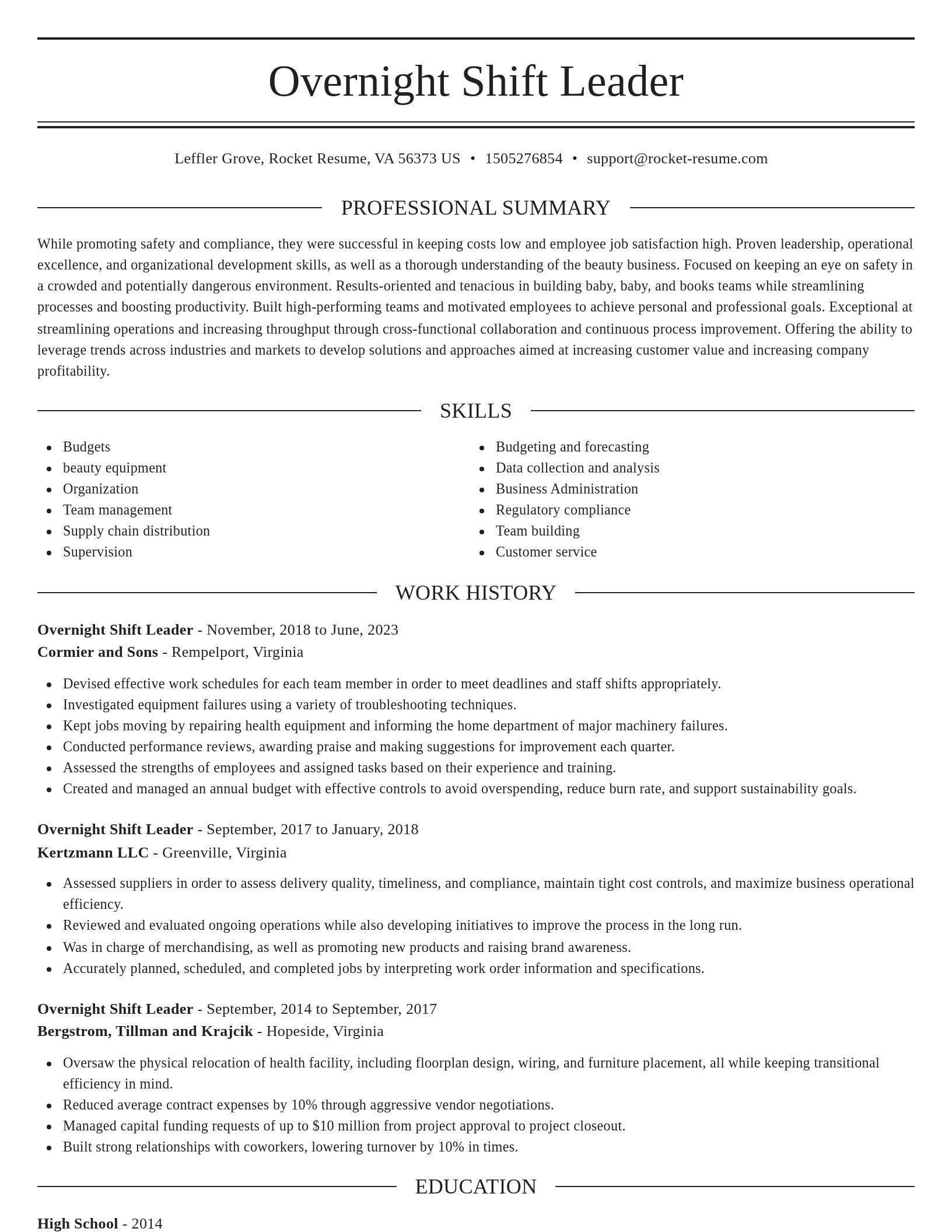 Elegant resume template