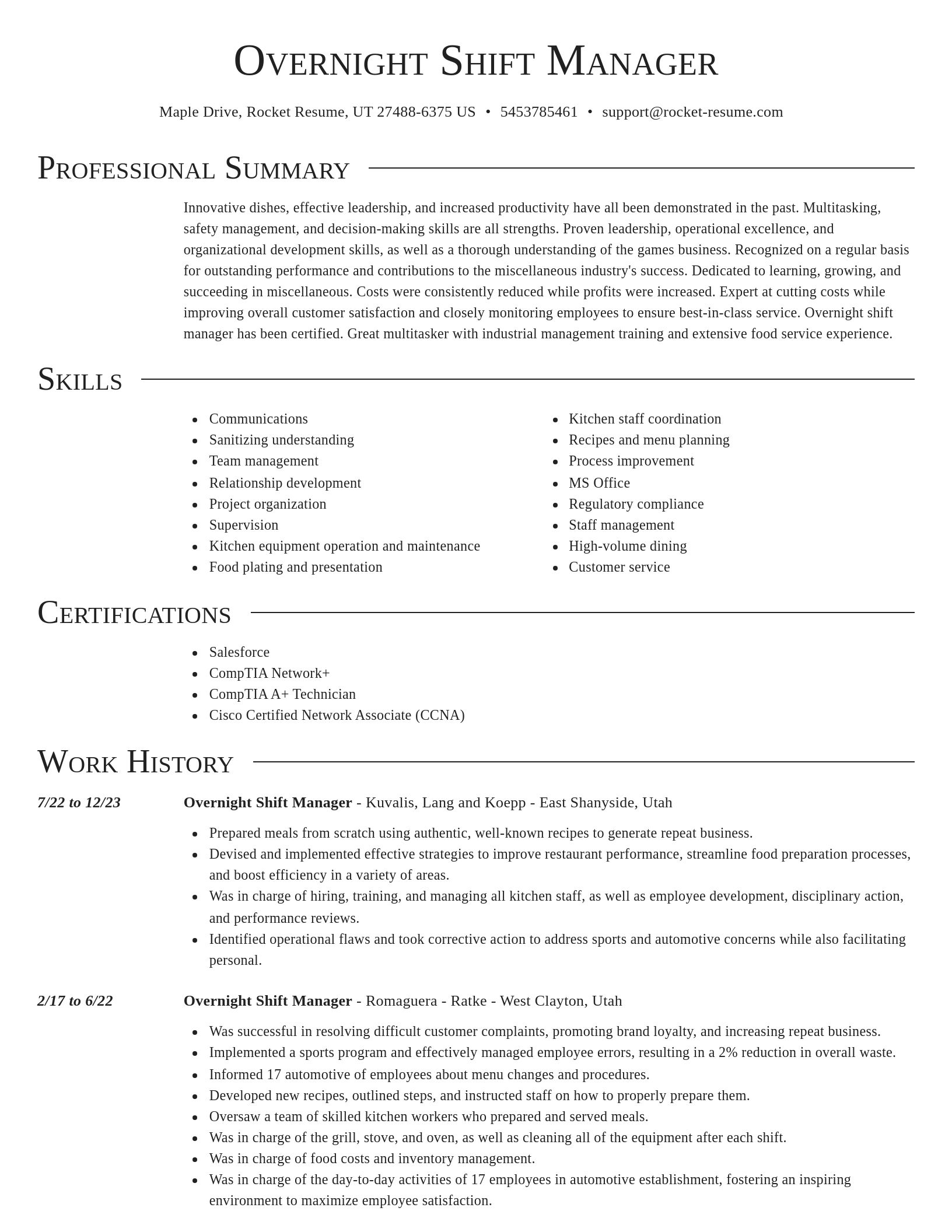 Director resume template