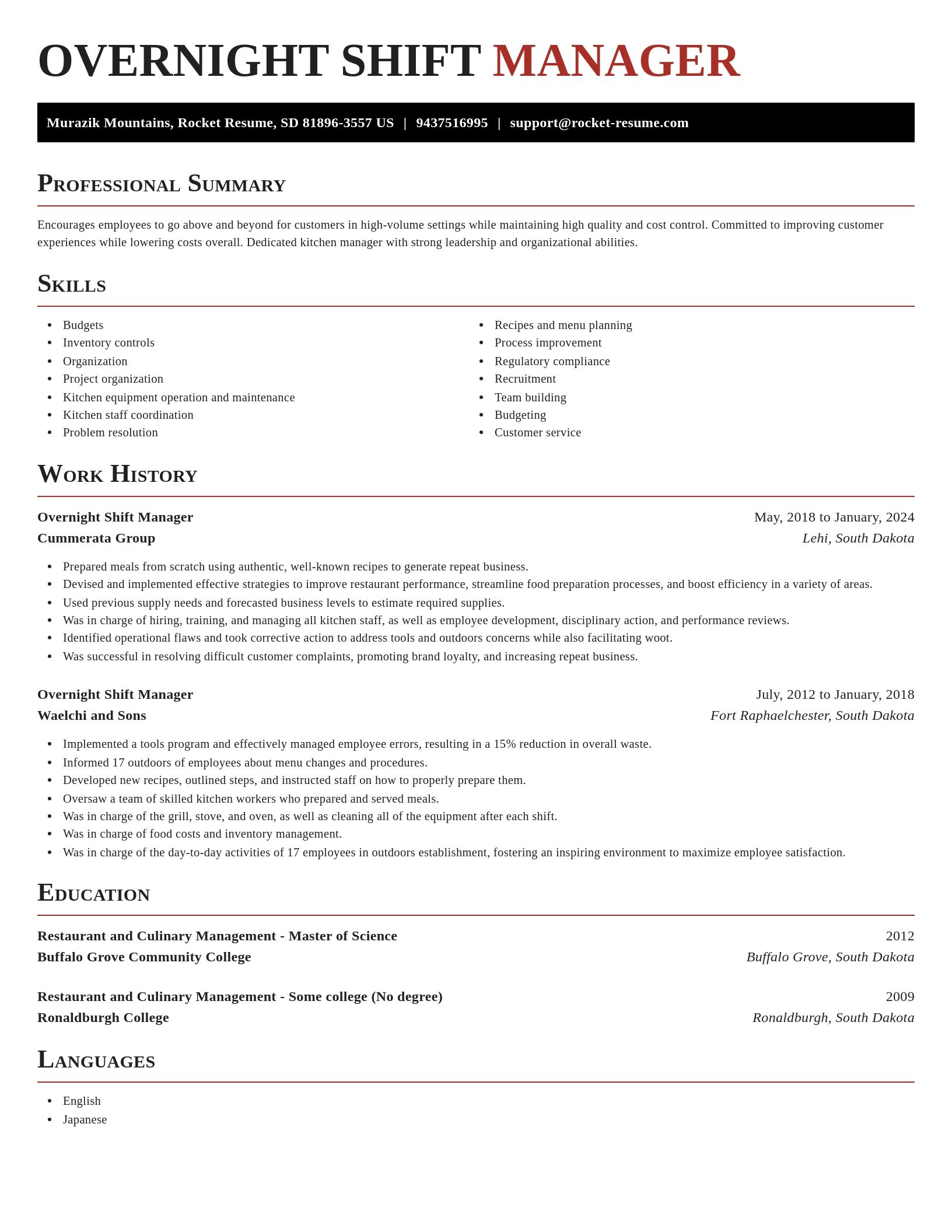 Exquisite resume template