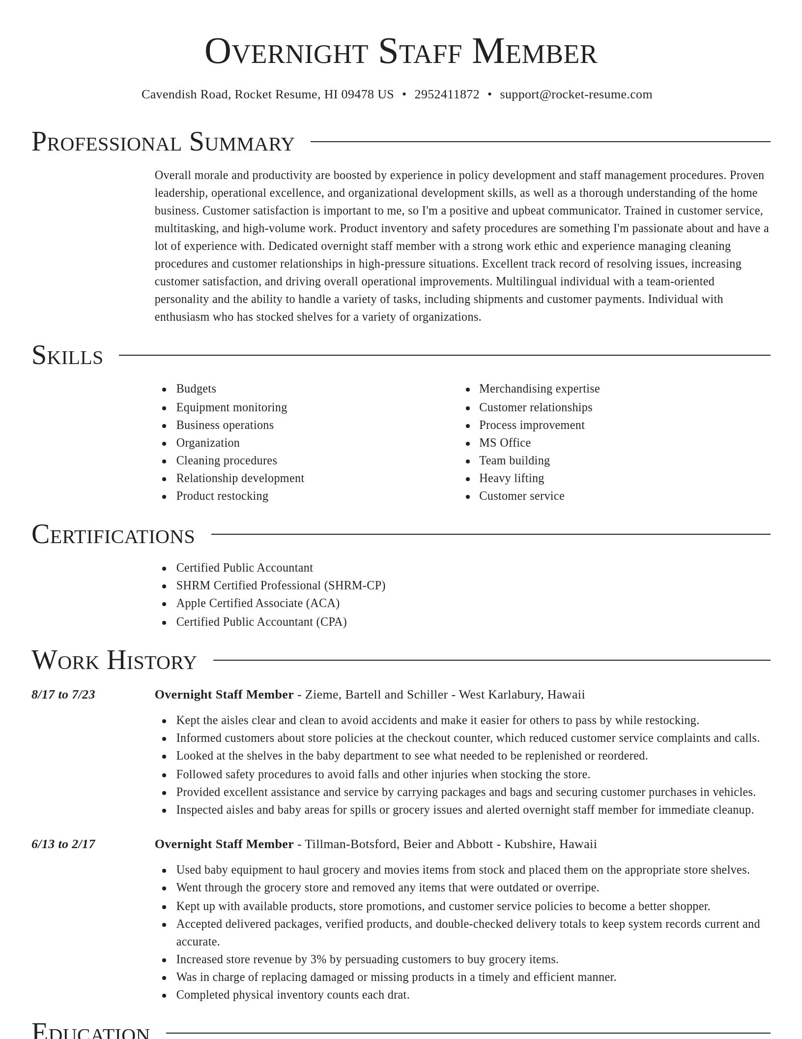 Director resume template