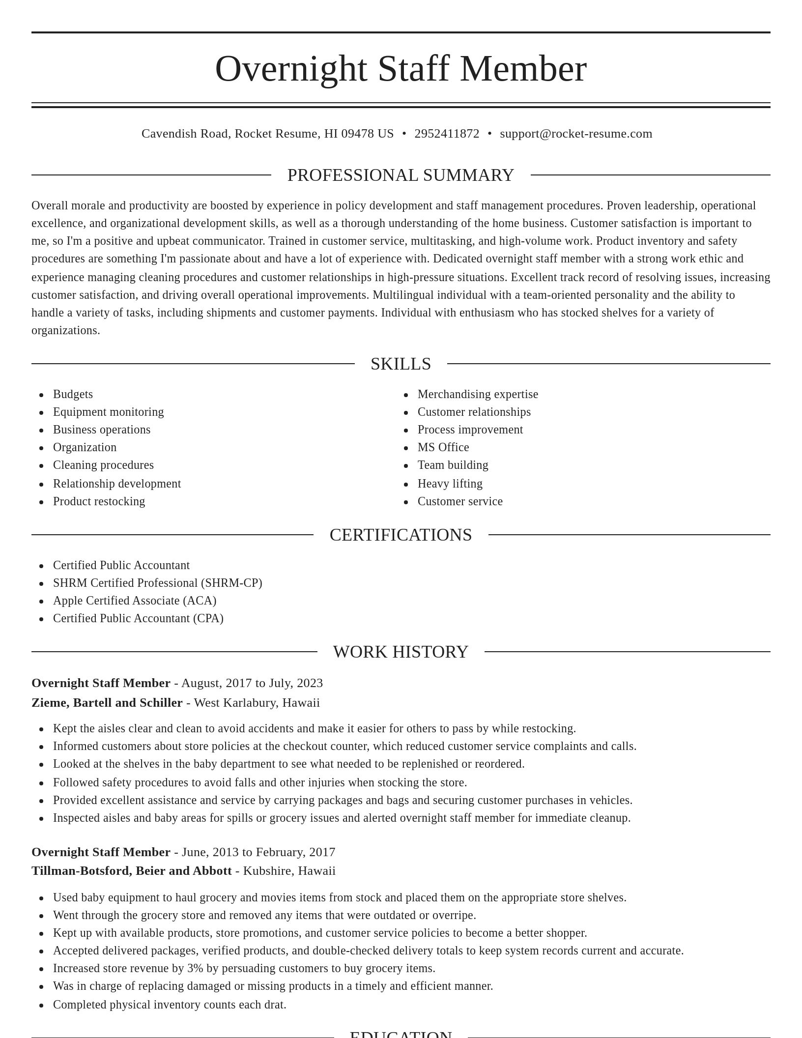 Elegant resume template