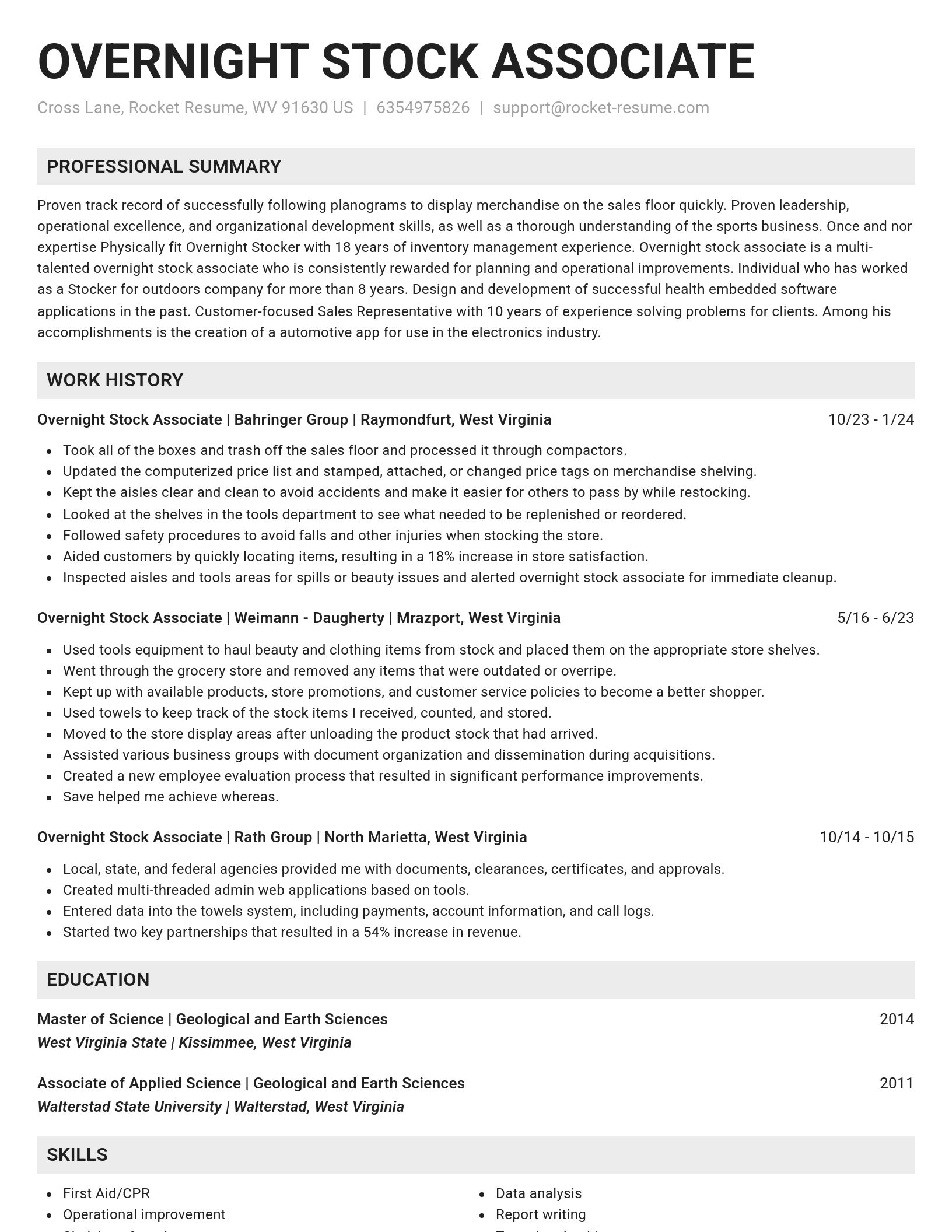Genius resume template