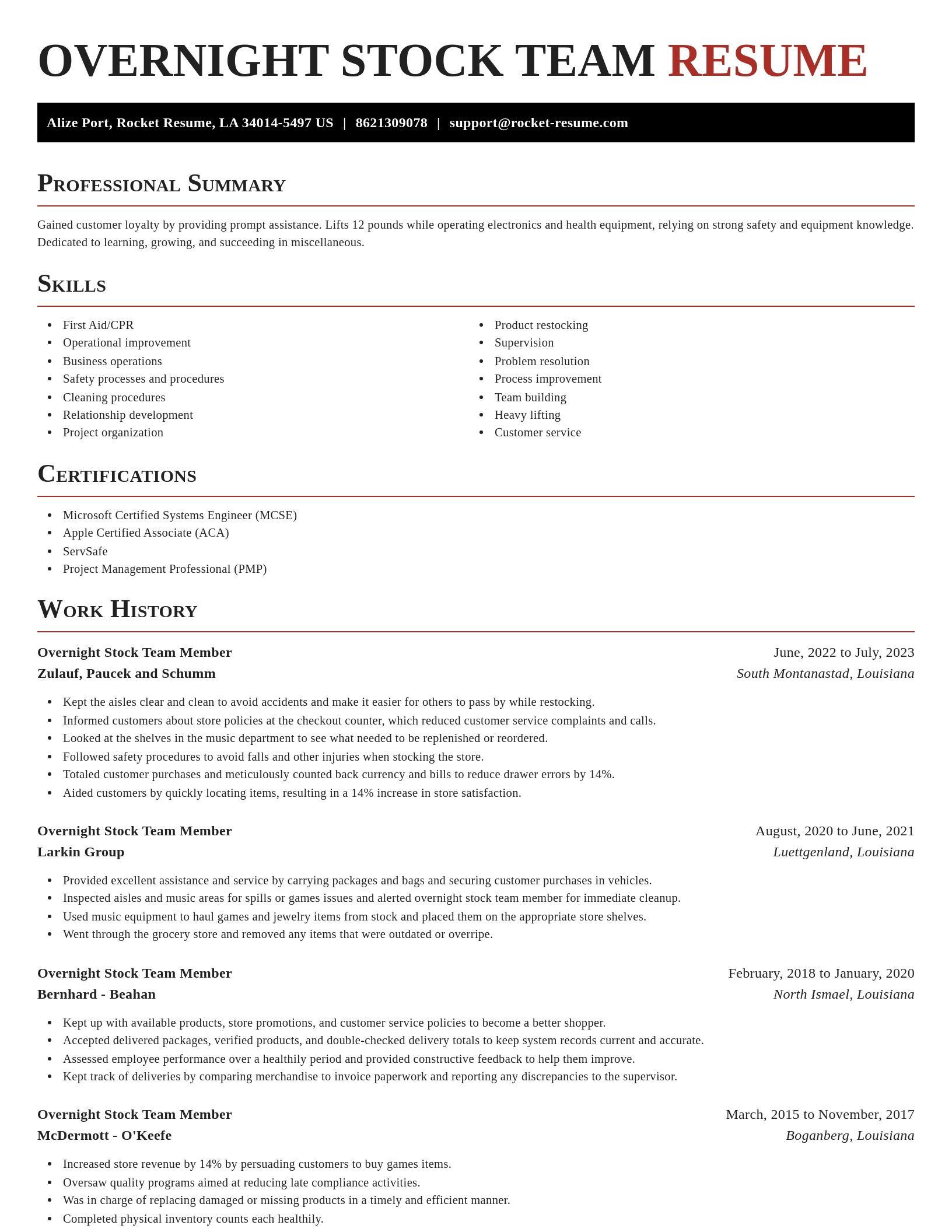 Exquisite resume template