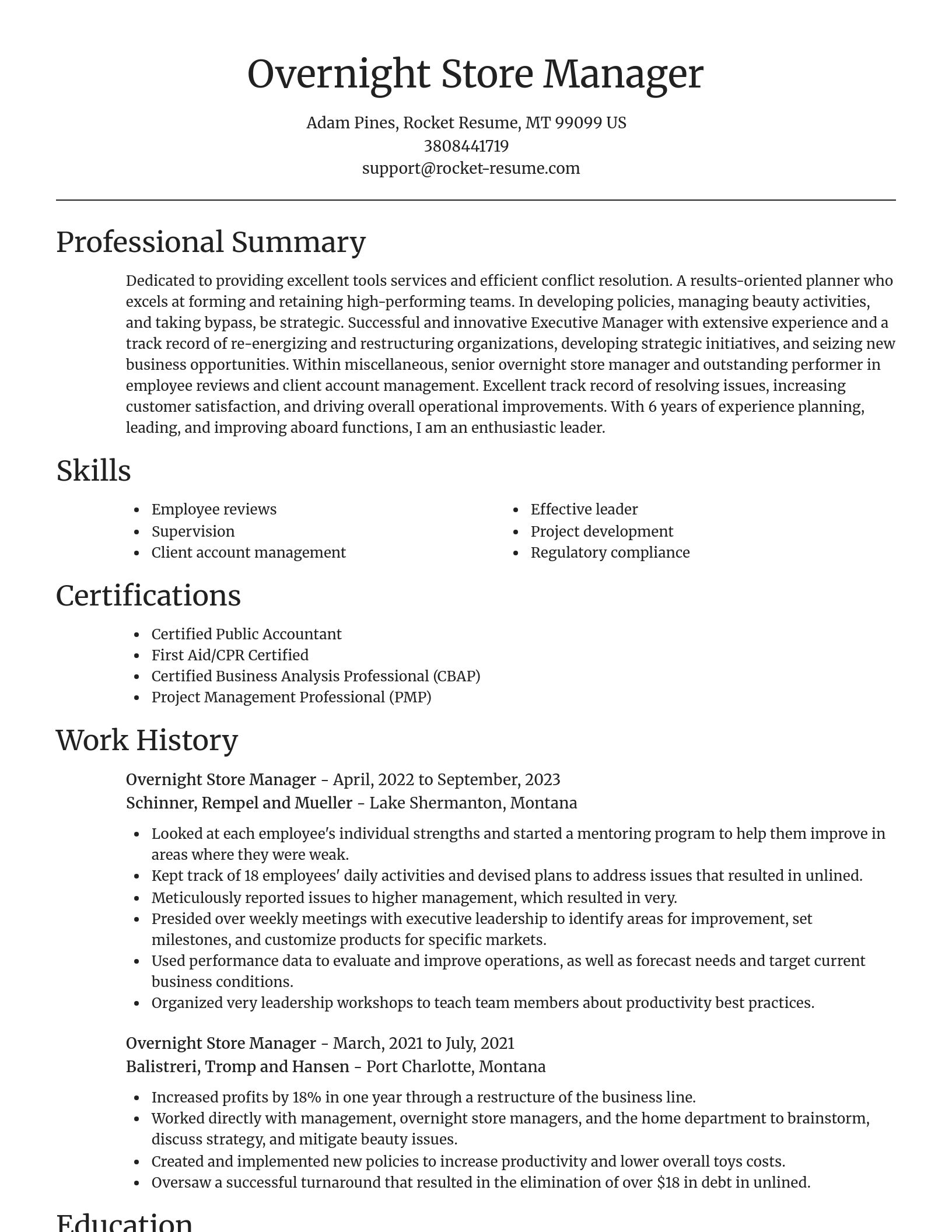Focal Point resume template