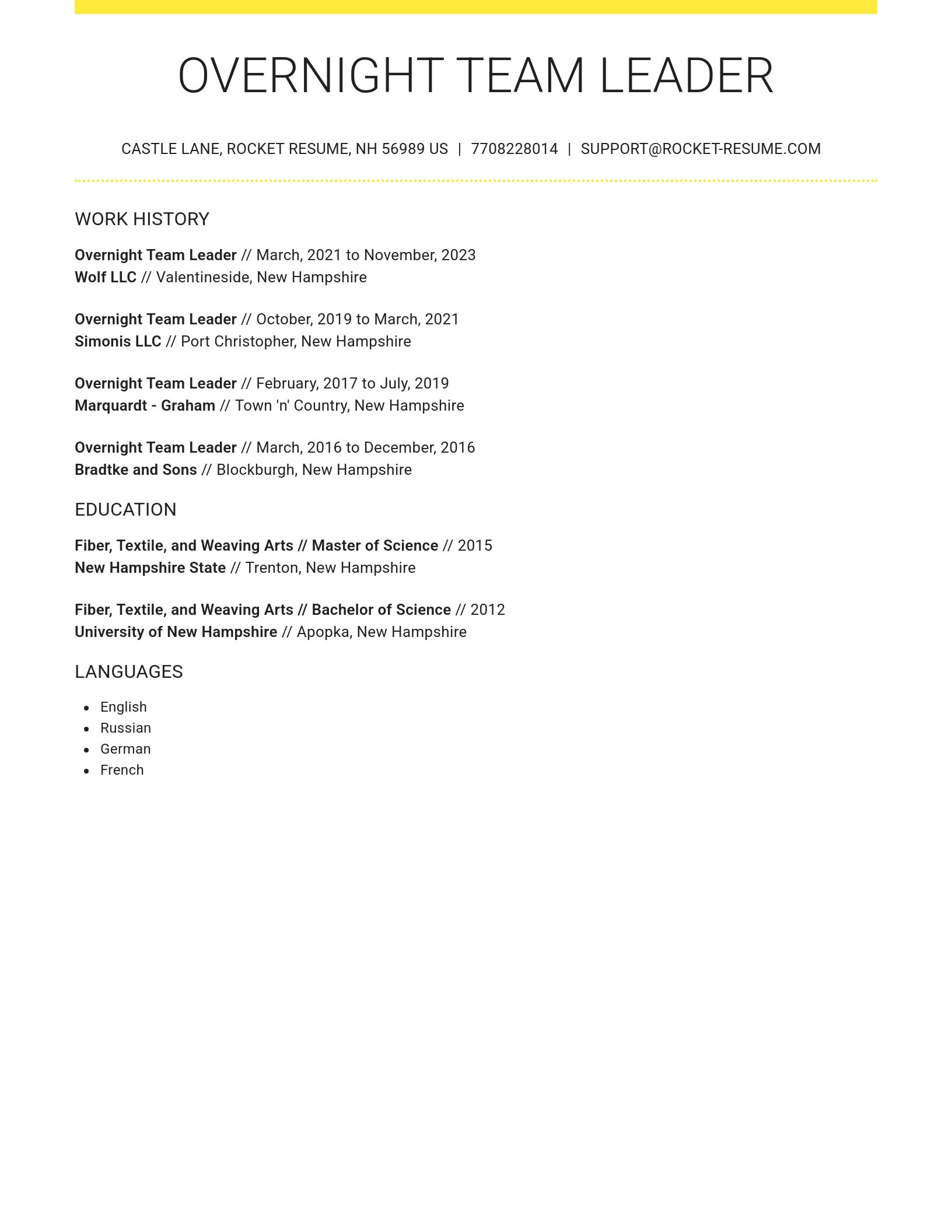 Grand resume template