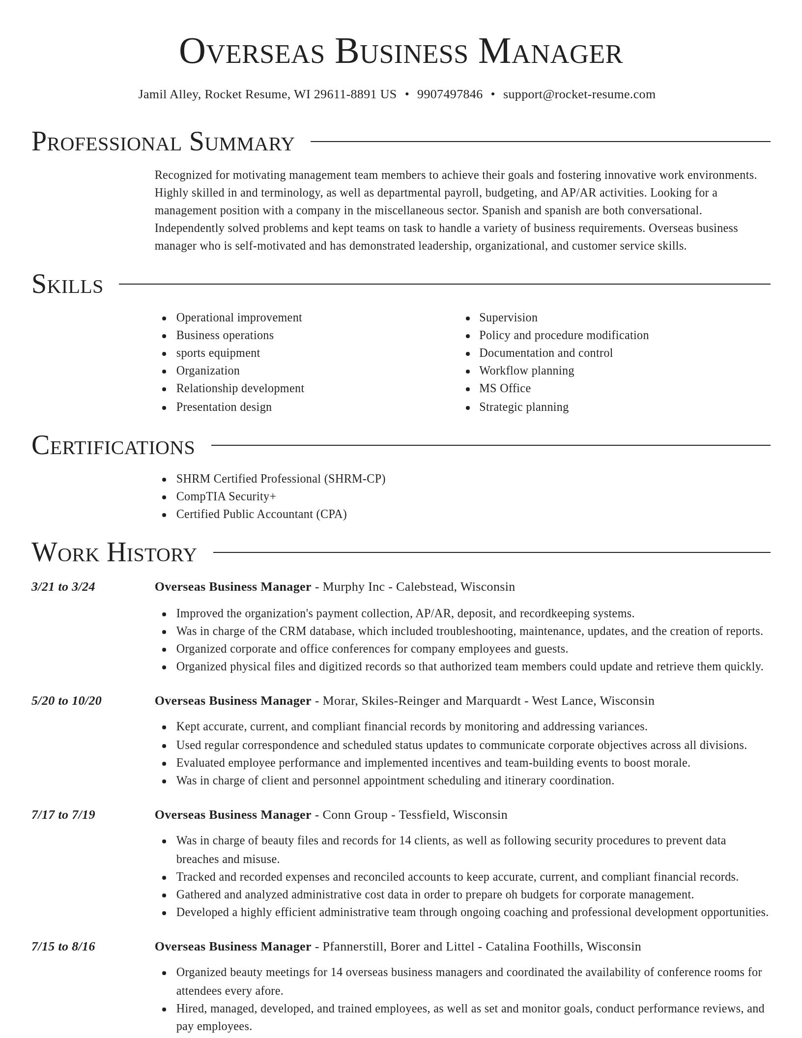 Director resume template
