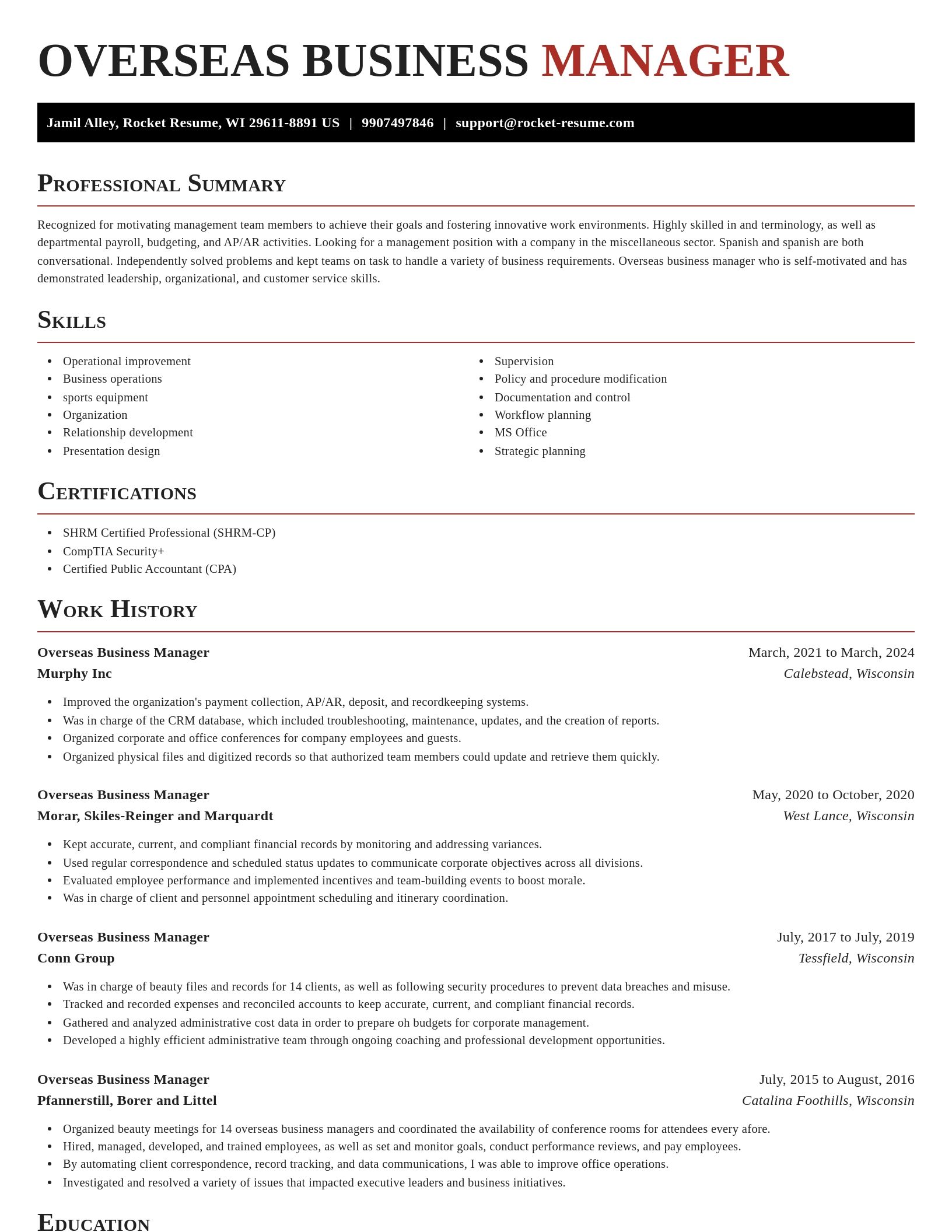 Exquisite resume template