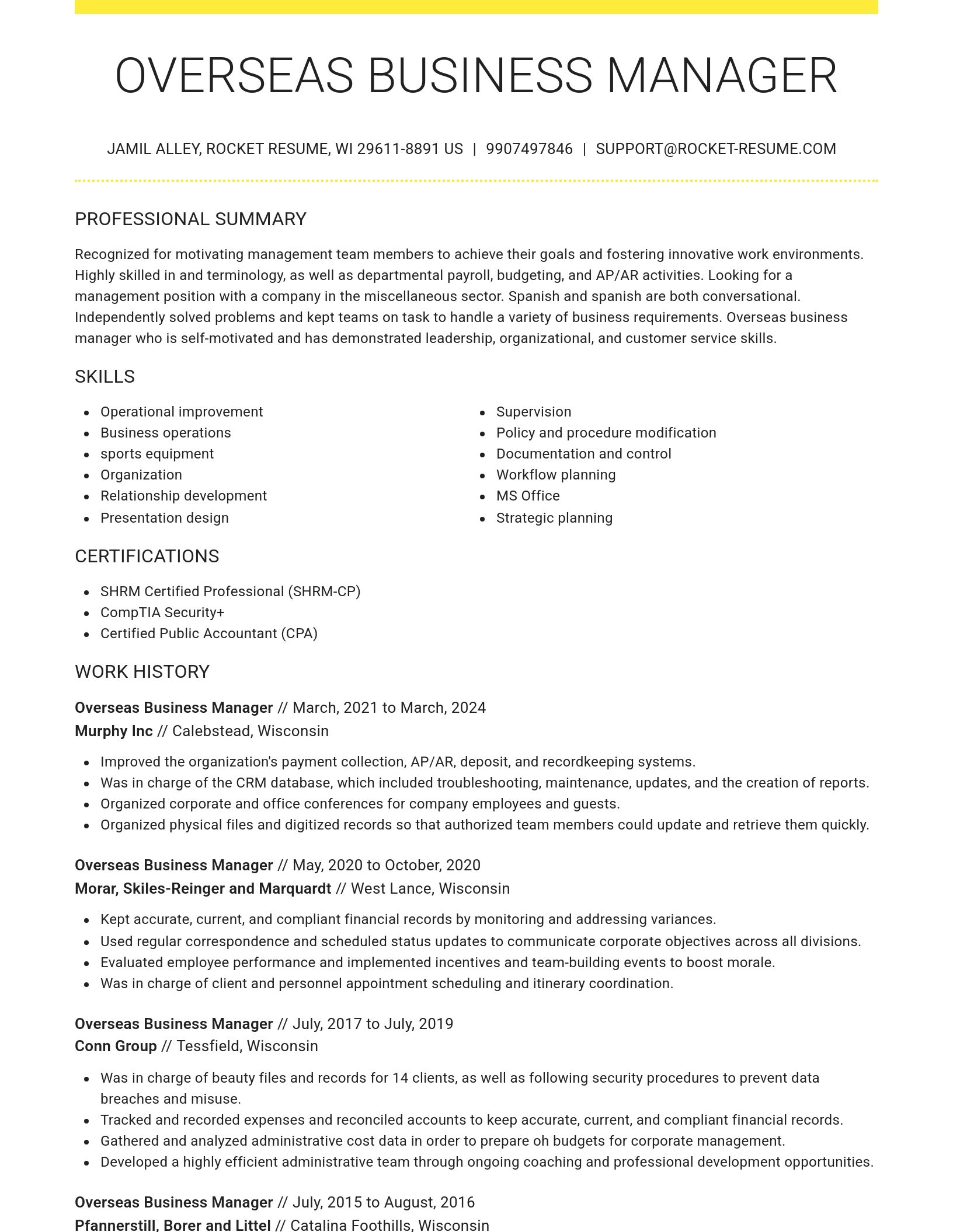 Grand resume template