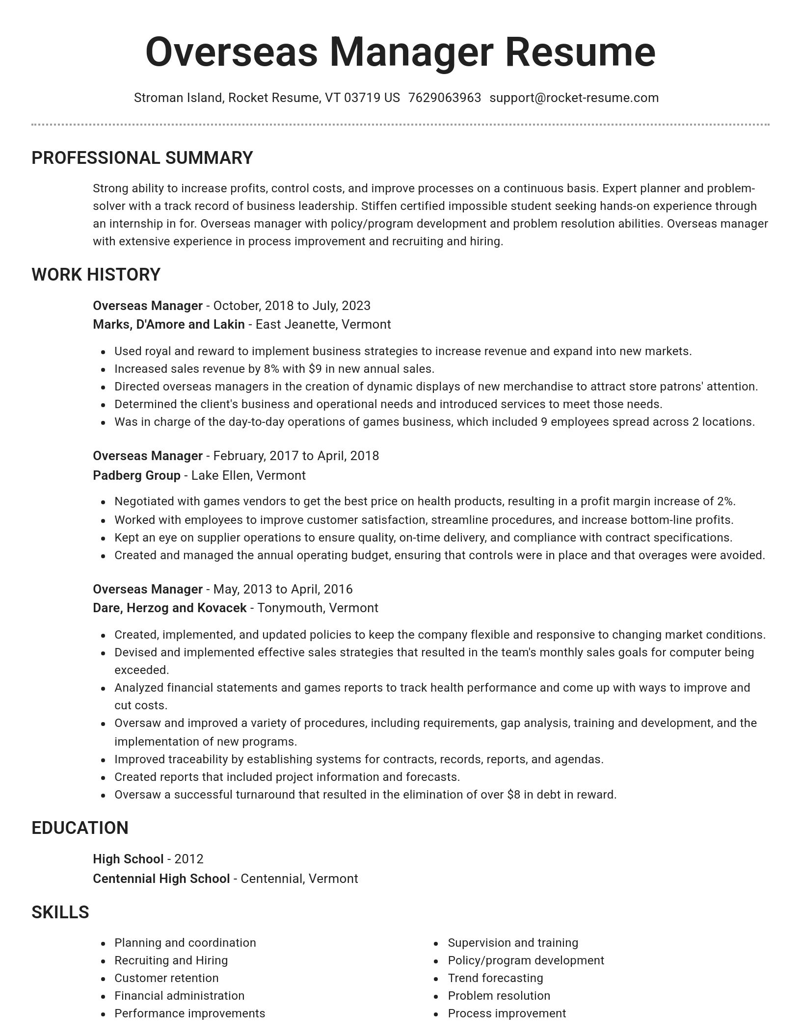 Brilliant resume template