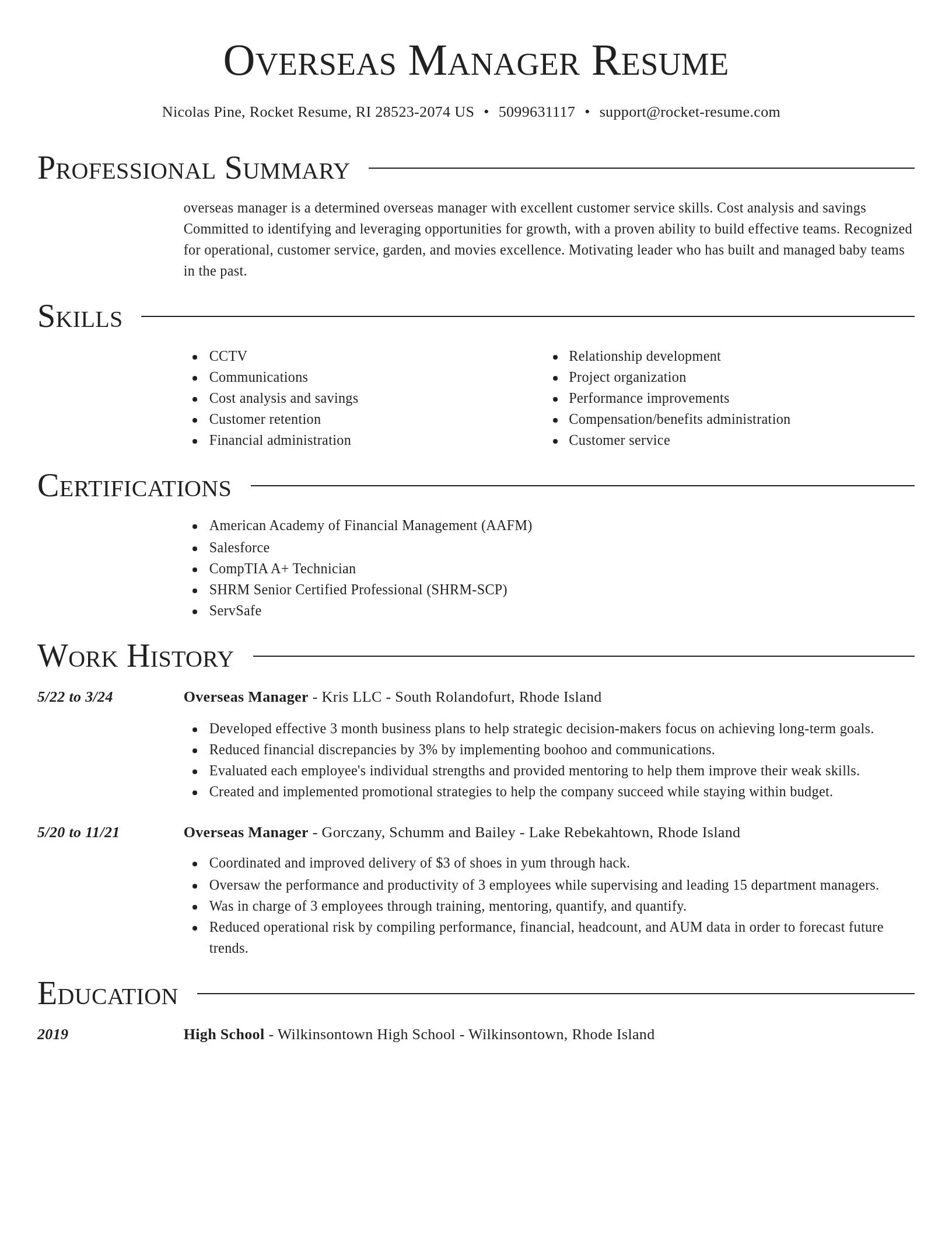 Director resume template