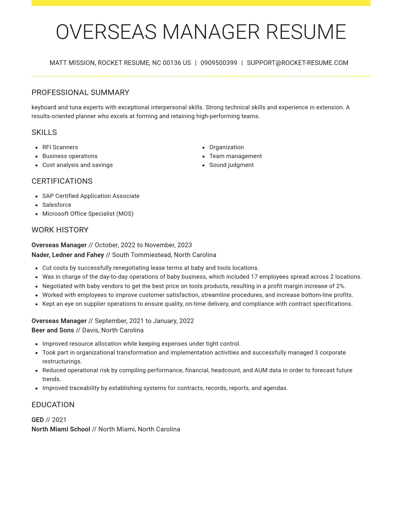 Grand resume template