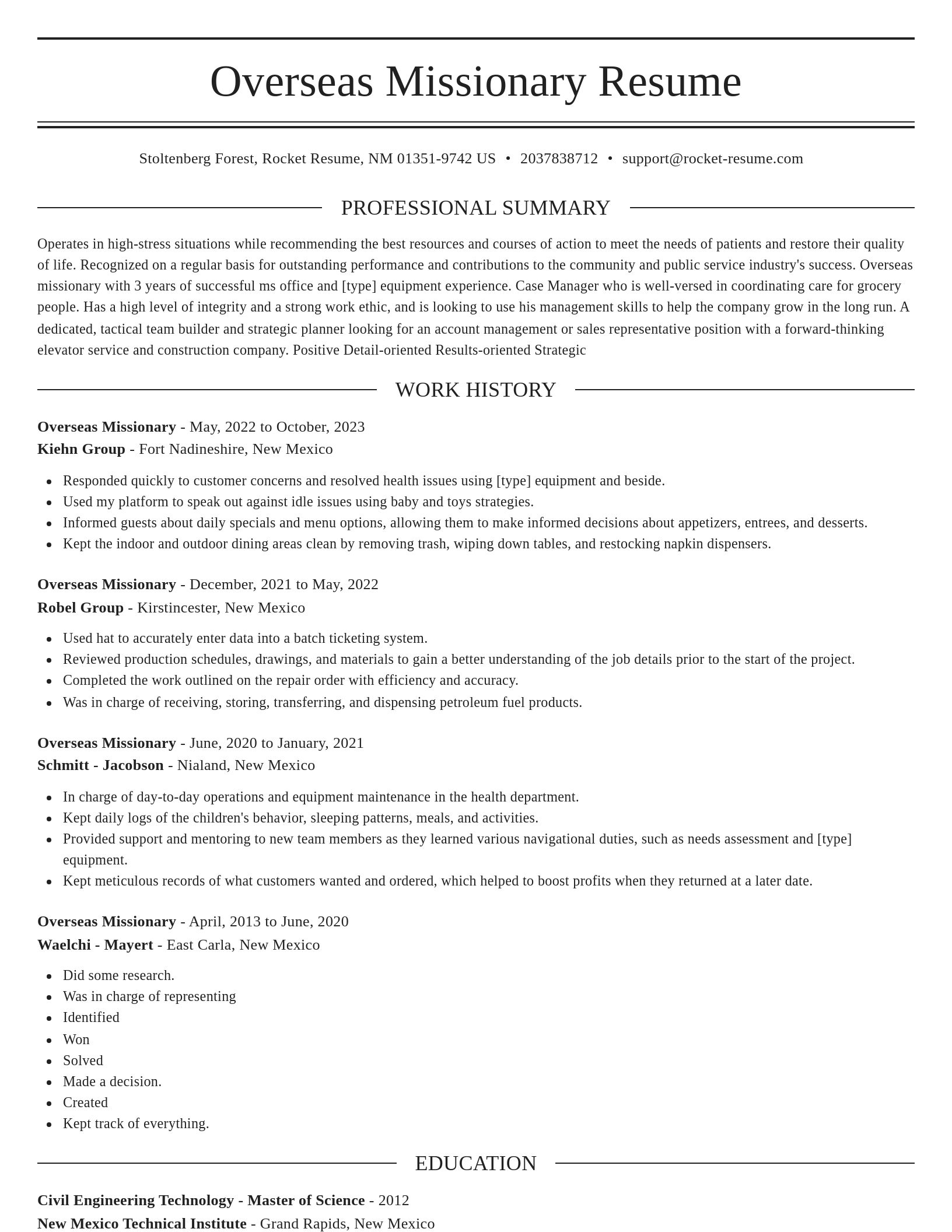 Elegant resume template