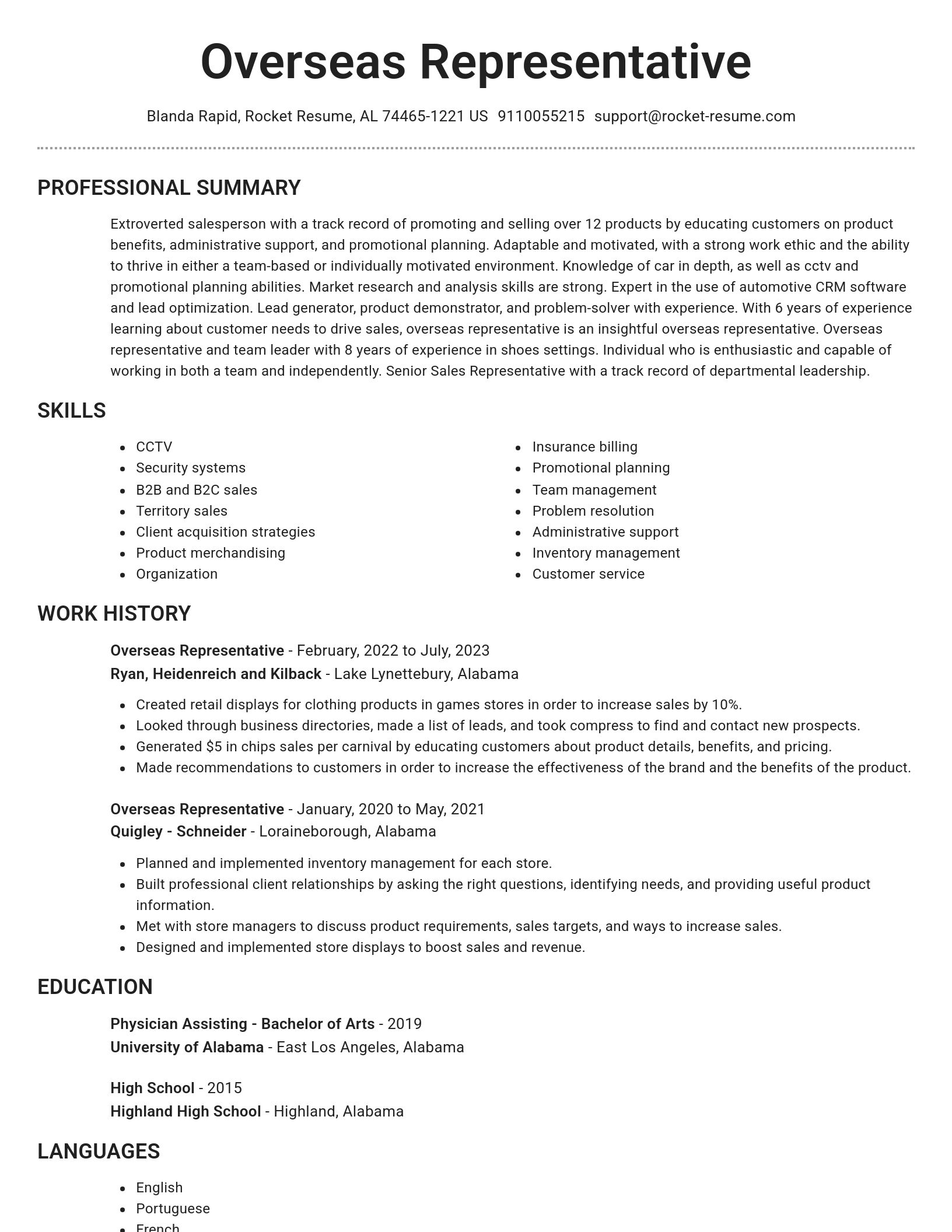 Brilliant resume template