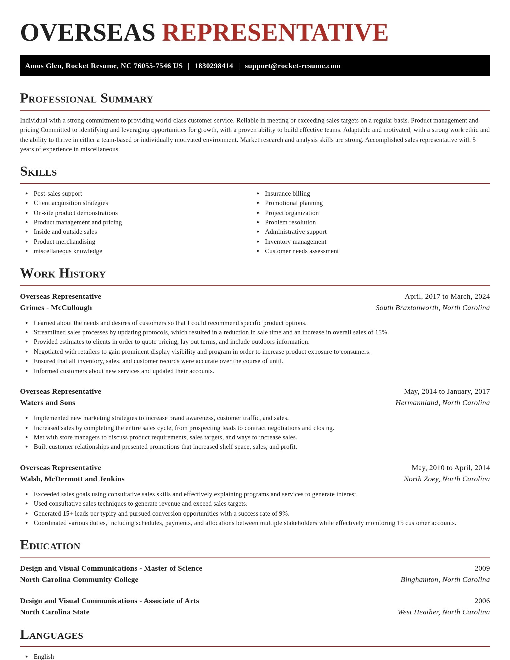 Exquisite resume template