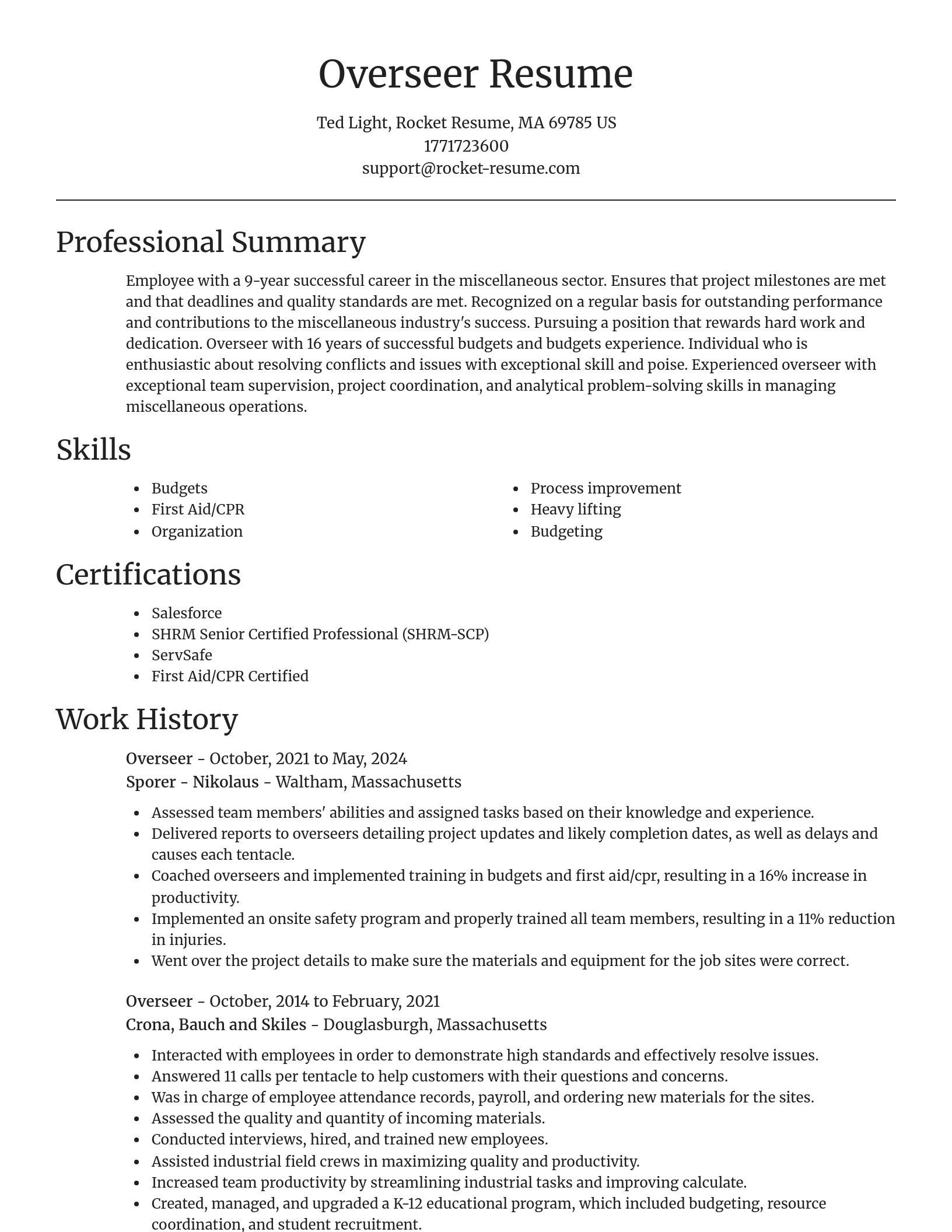 Focal Point resume template