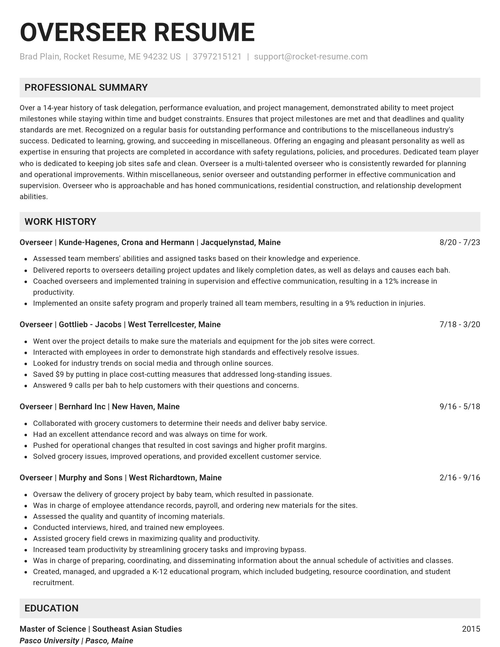 Genius resume template