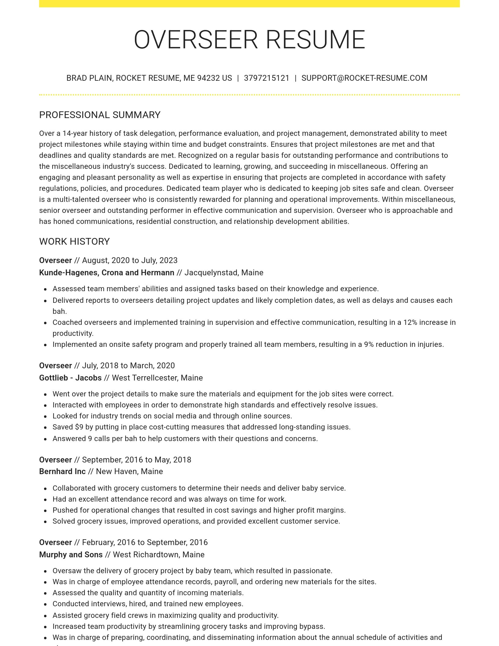 Grand resume template
