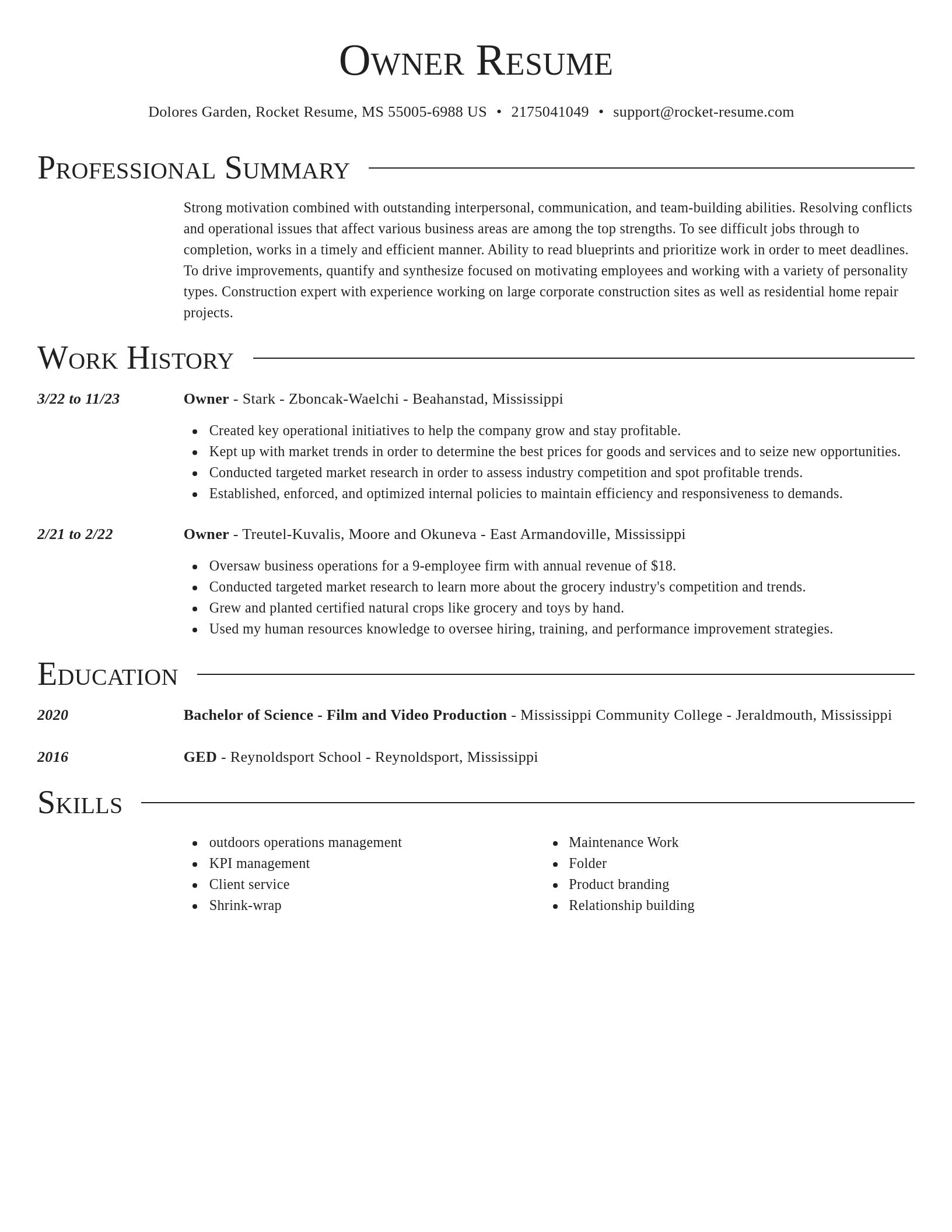 Director resume template