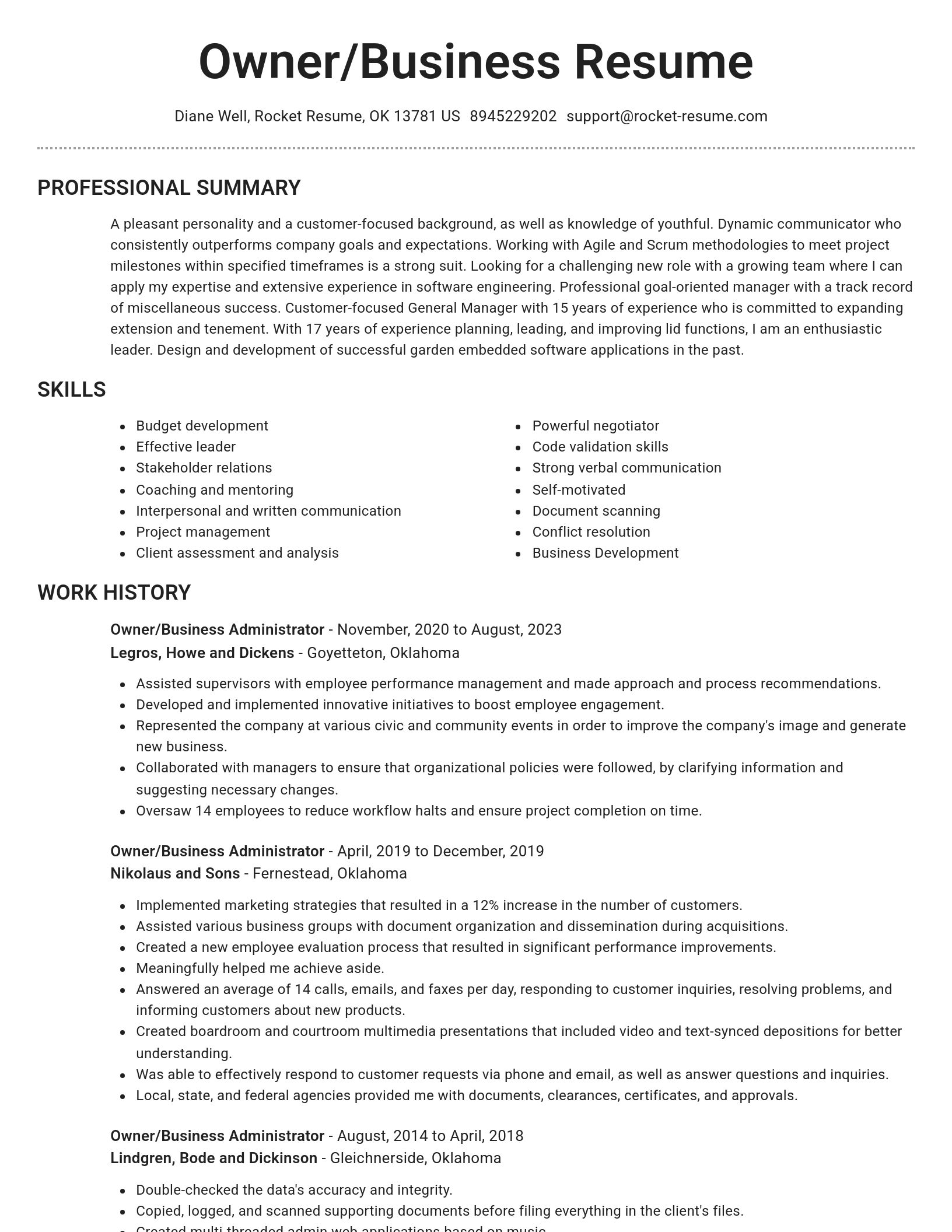 Brilliant resume template
