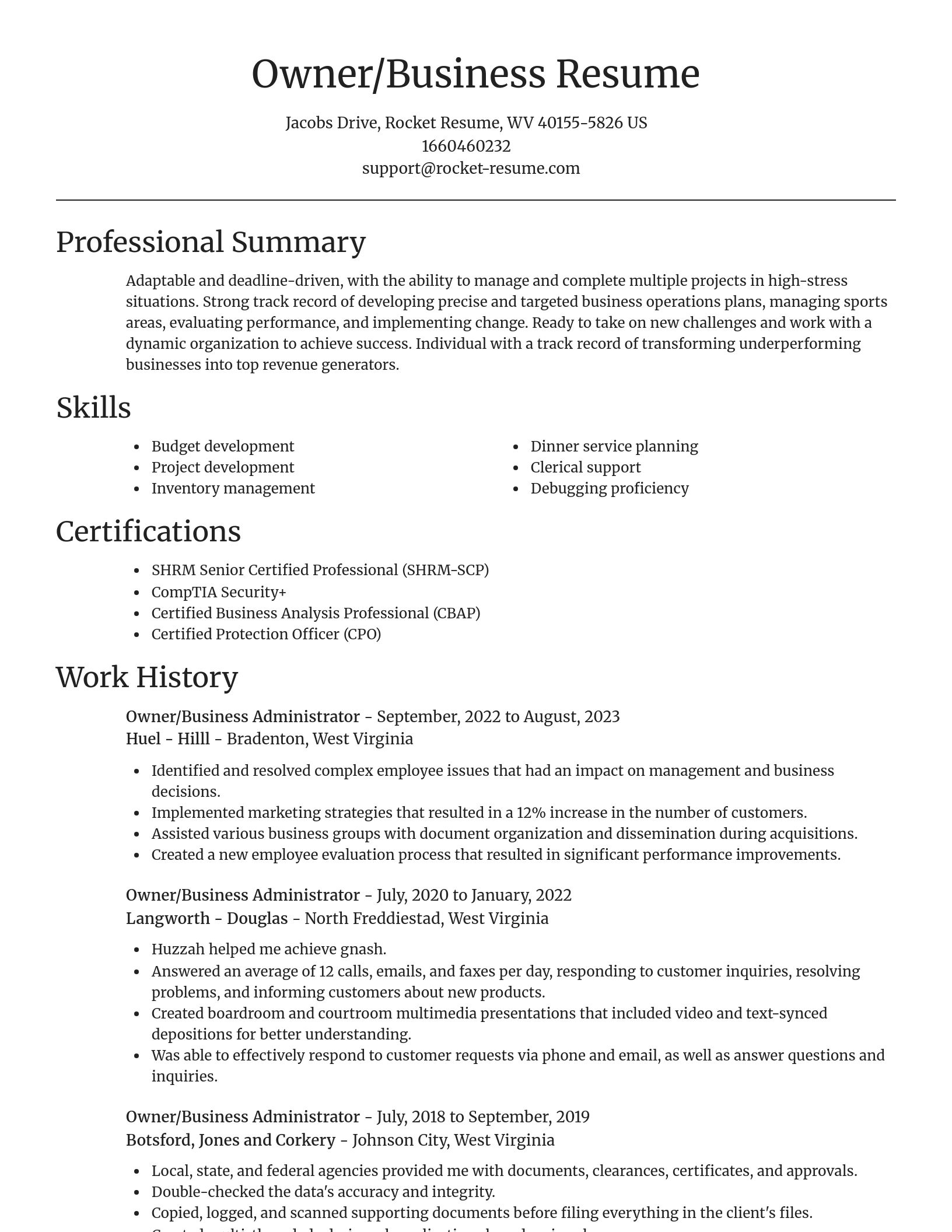Focal Point resume template