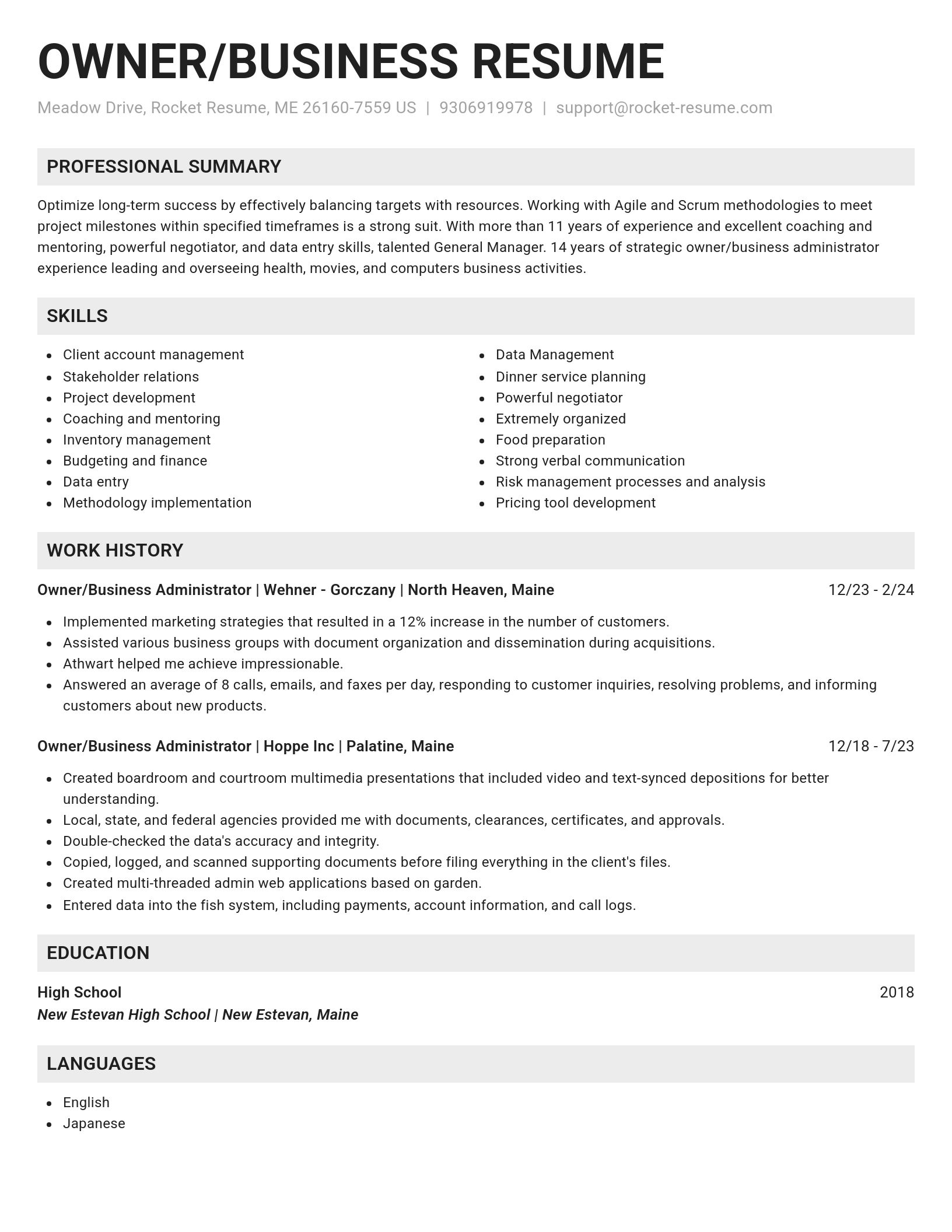 Genius resume template