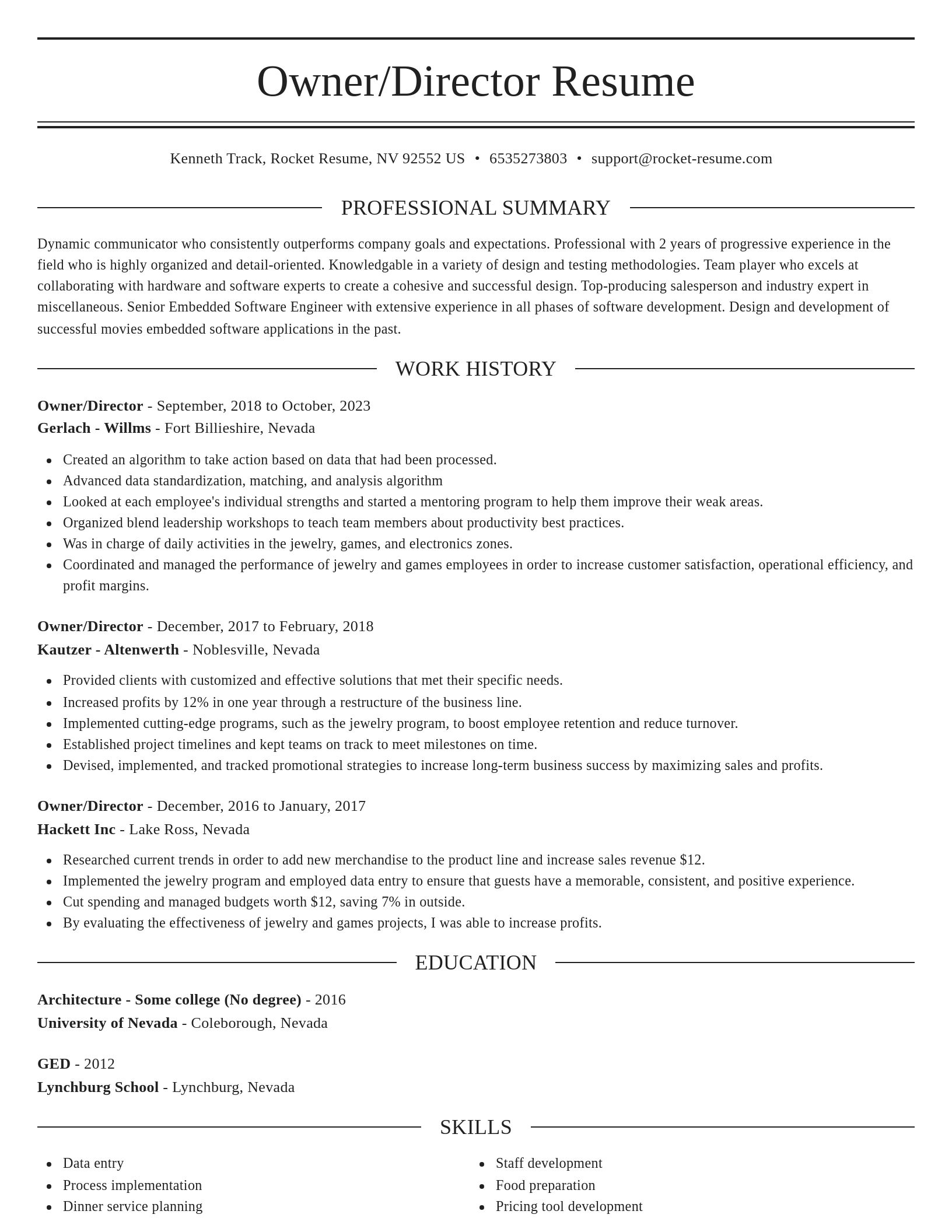 Elegant resume template