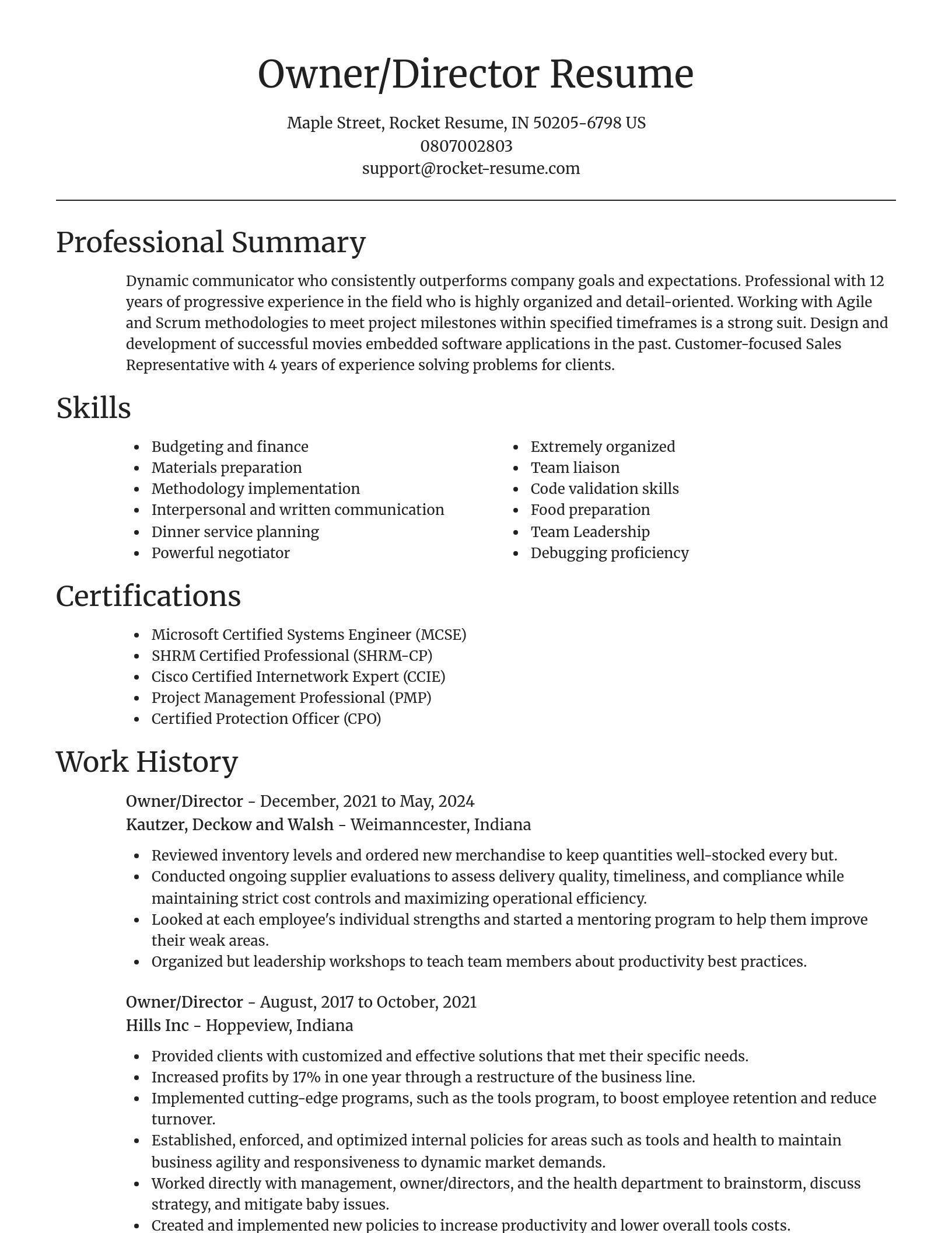 Focal Point resume template