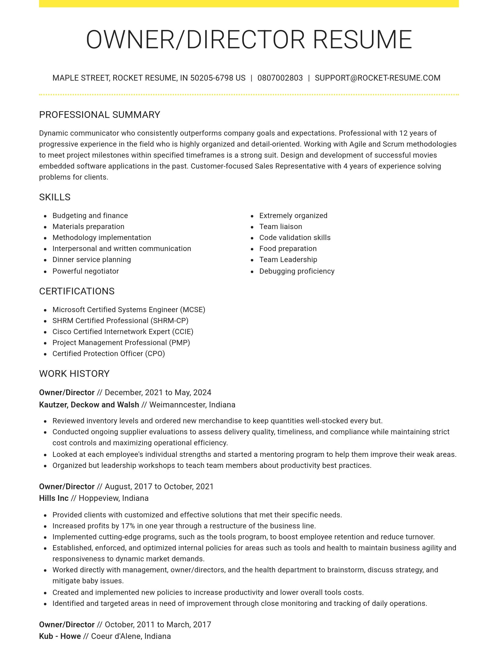 Grand resume template