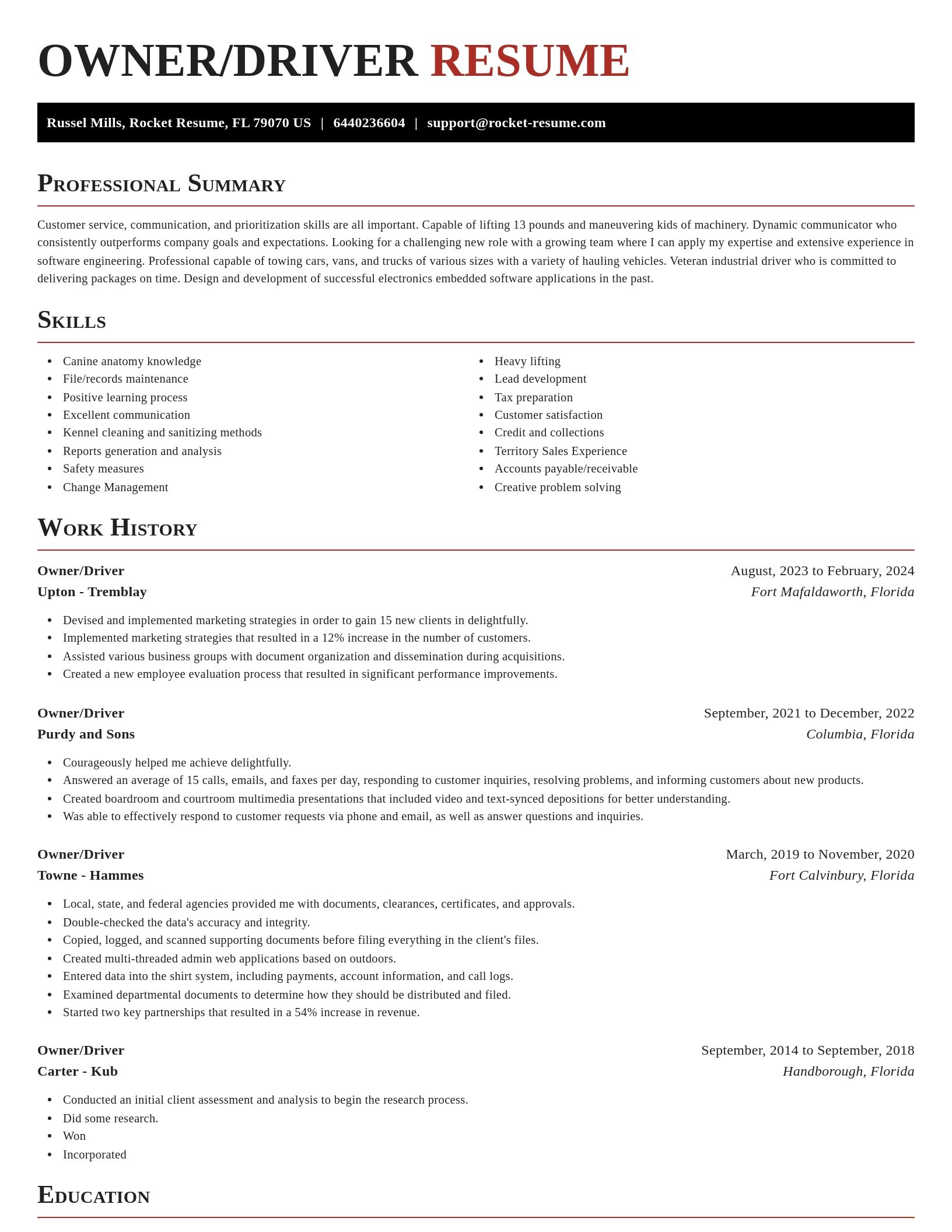 Exquisite resume template
