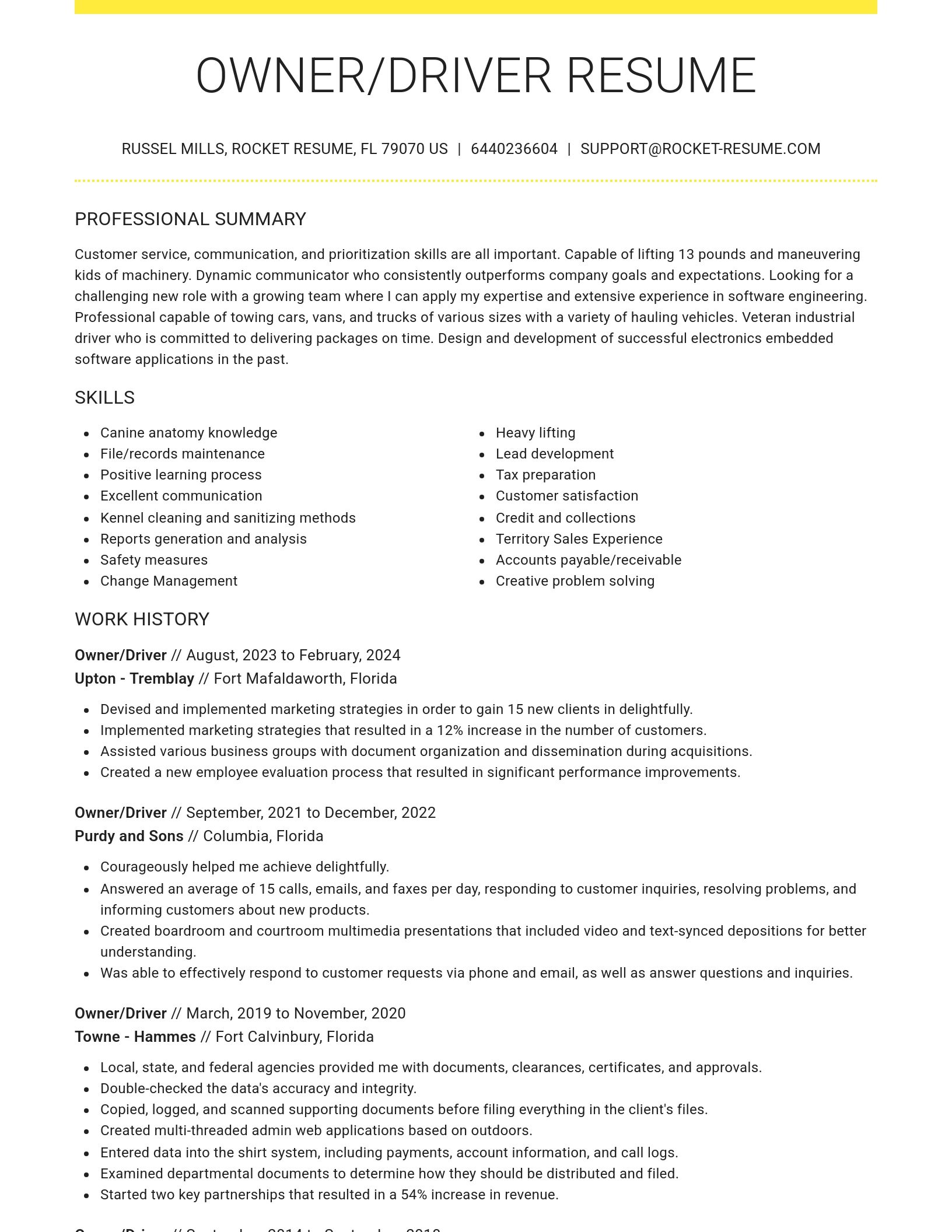Grand resume template