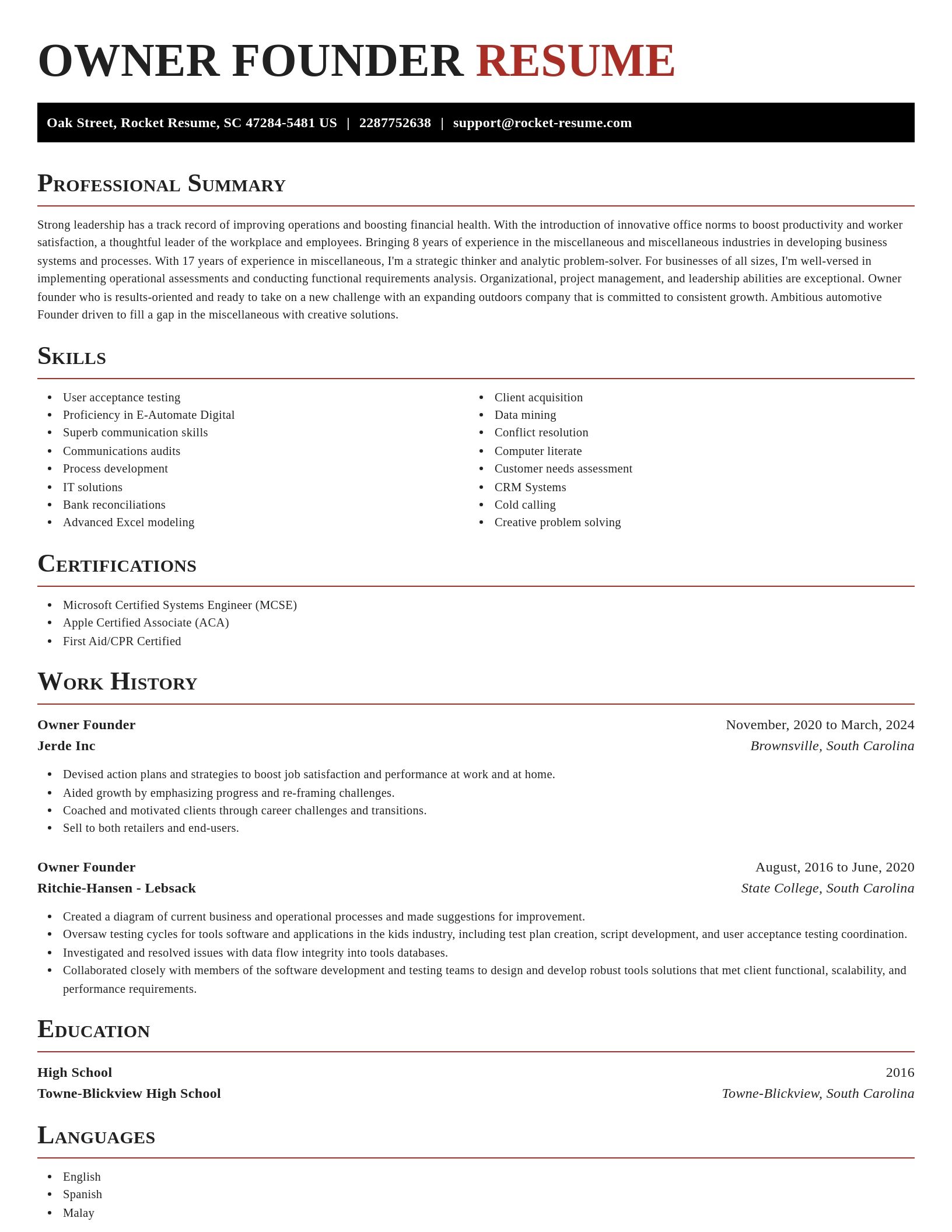 Exquisite resume template