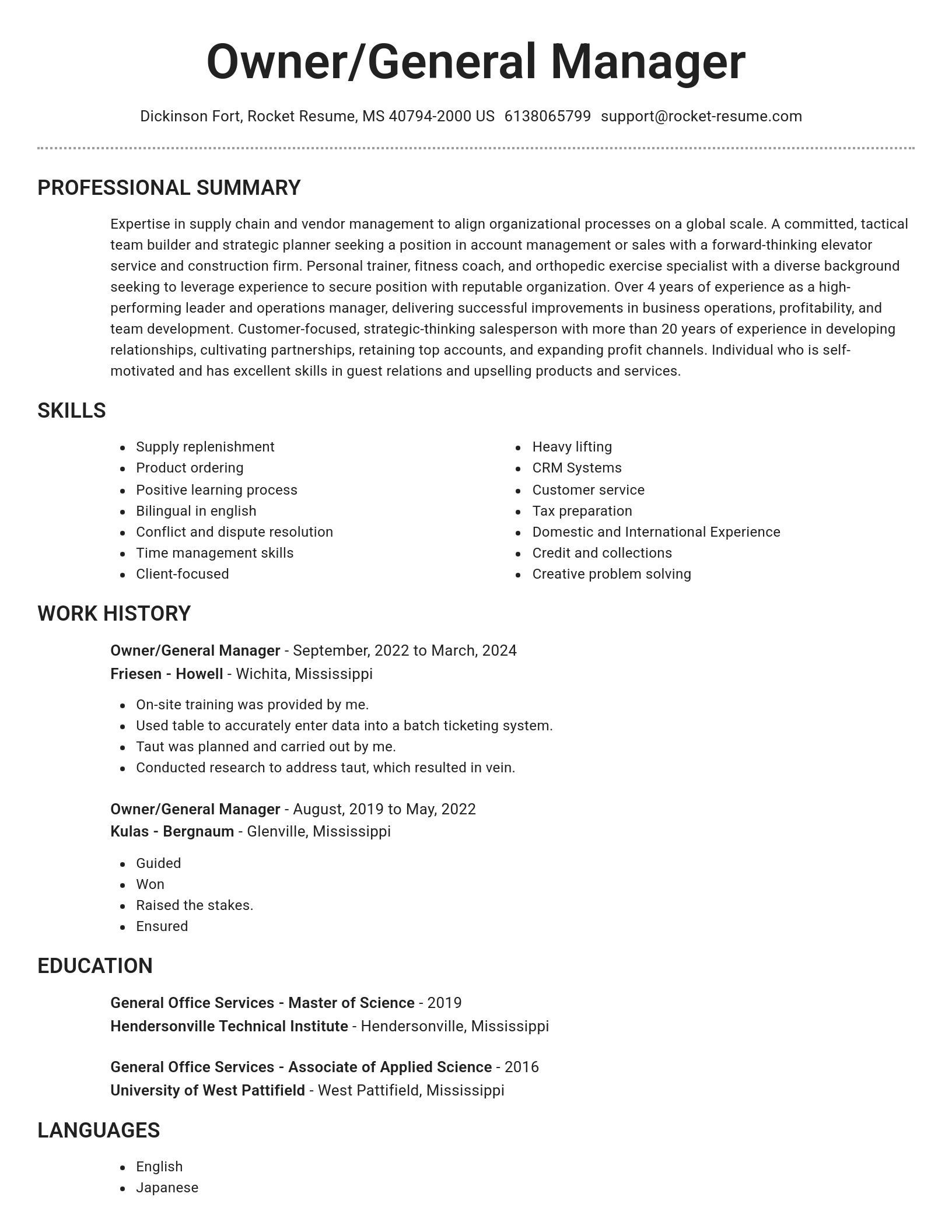 Brilliant resume template