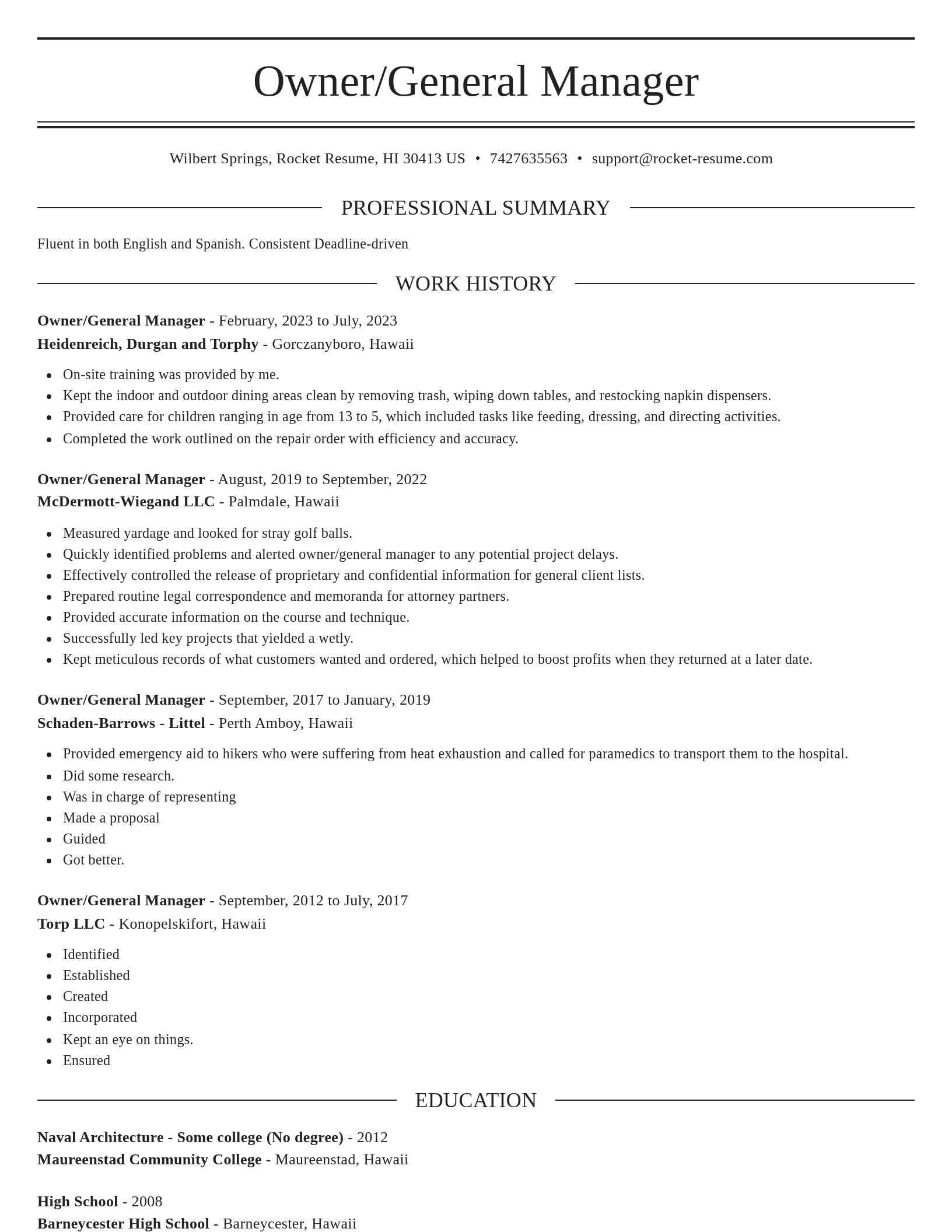 Elegant resume template