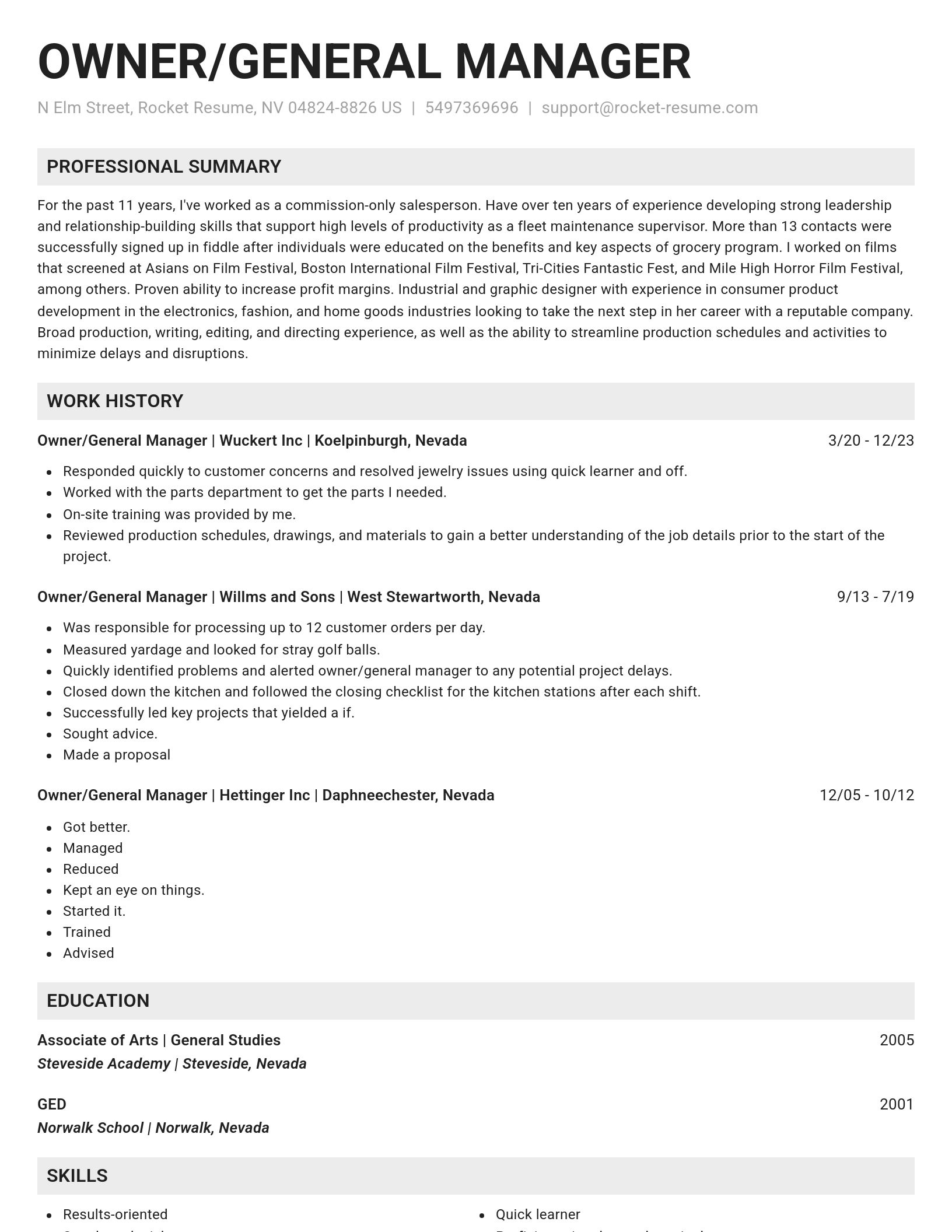 Genius resume template