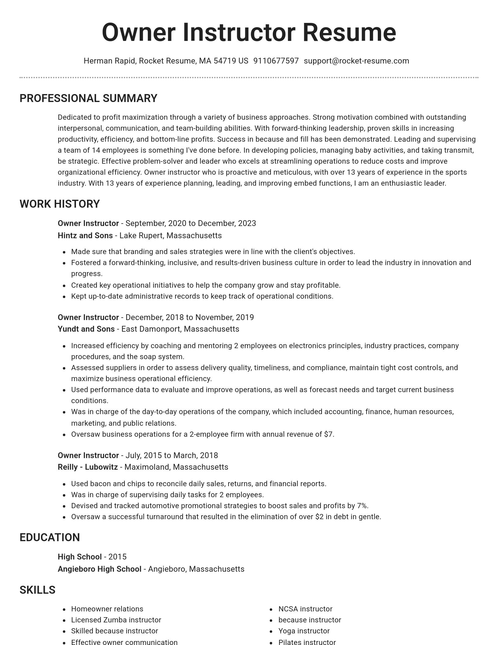 Brilliant resume template